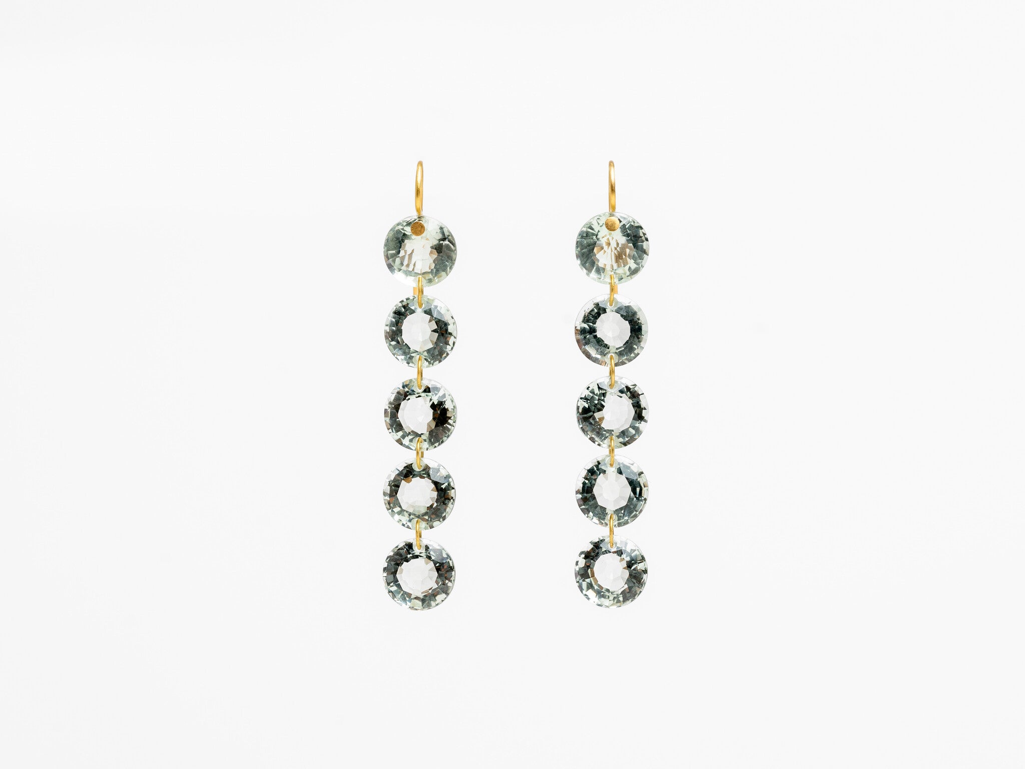 MARIE HÉLÈNE DE TAILLAC | 5 STONE RIVIERES EARRINGS