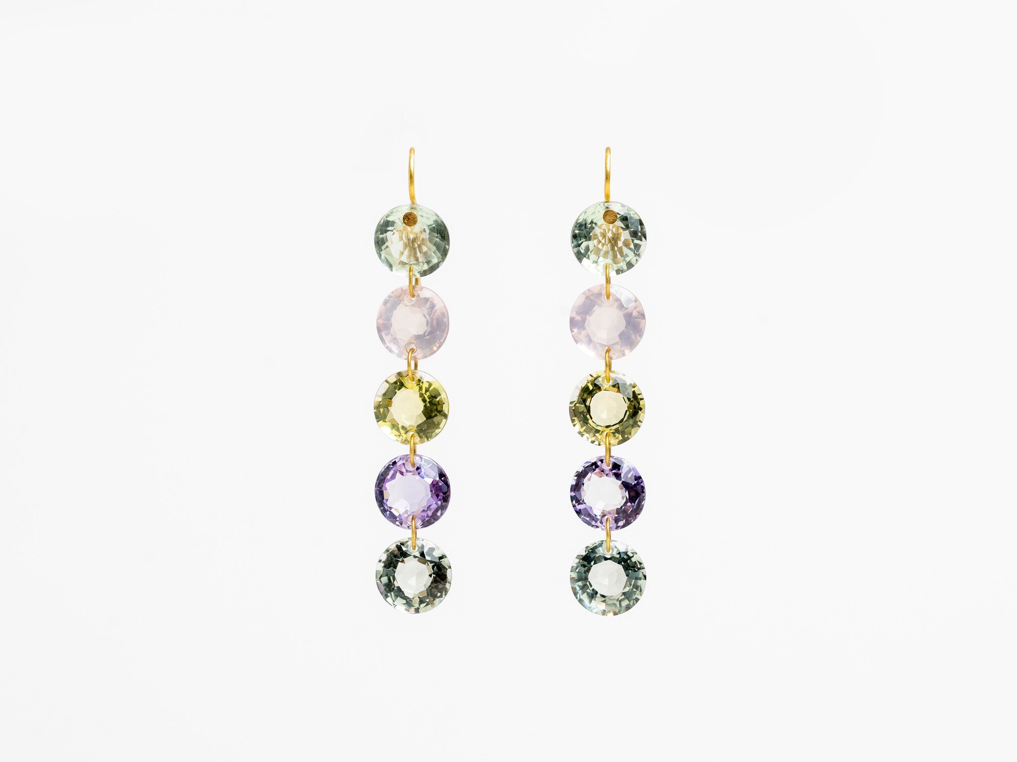 MARIE HÉLÈNE DE TAILLAC | 5 STONE RIVIERES EARRINGS