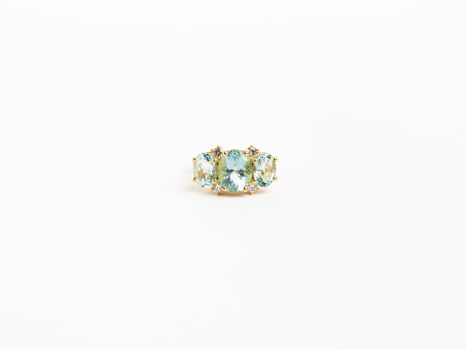 IRENE NEUWIRTH | GEMMY GEM THREE STONE AQUAMARINE RING
