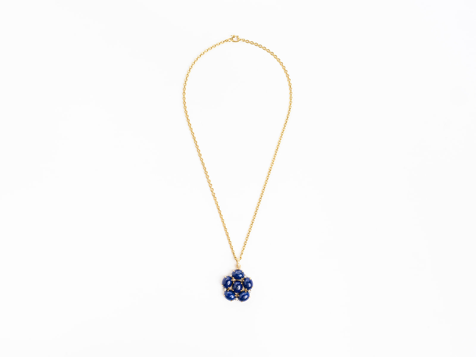 IRENE NEUWIRTH | LAPIS & DIAMOND PENDANT NECKLACE