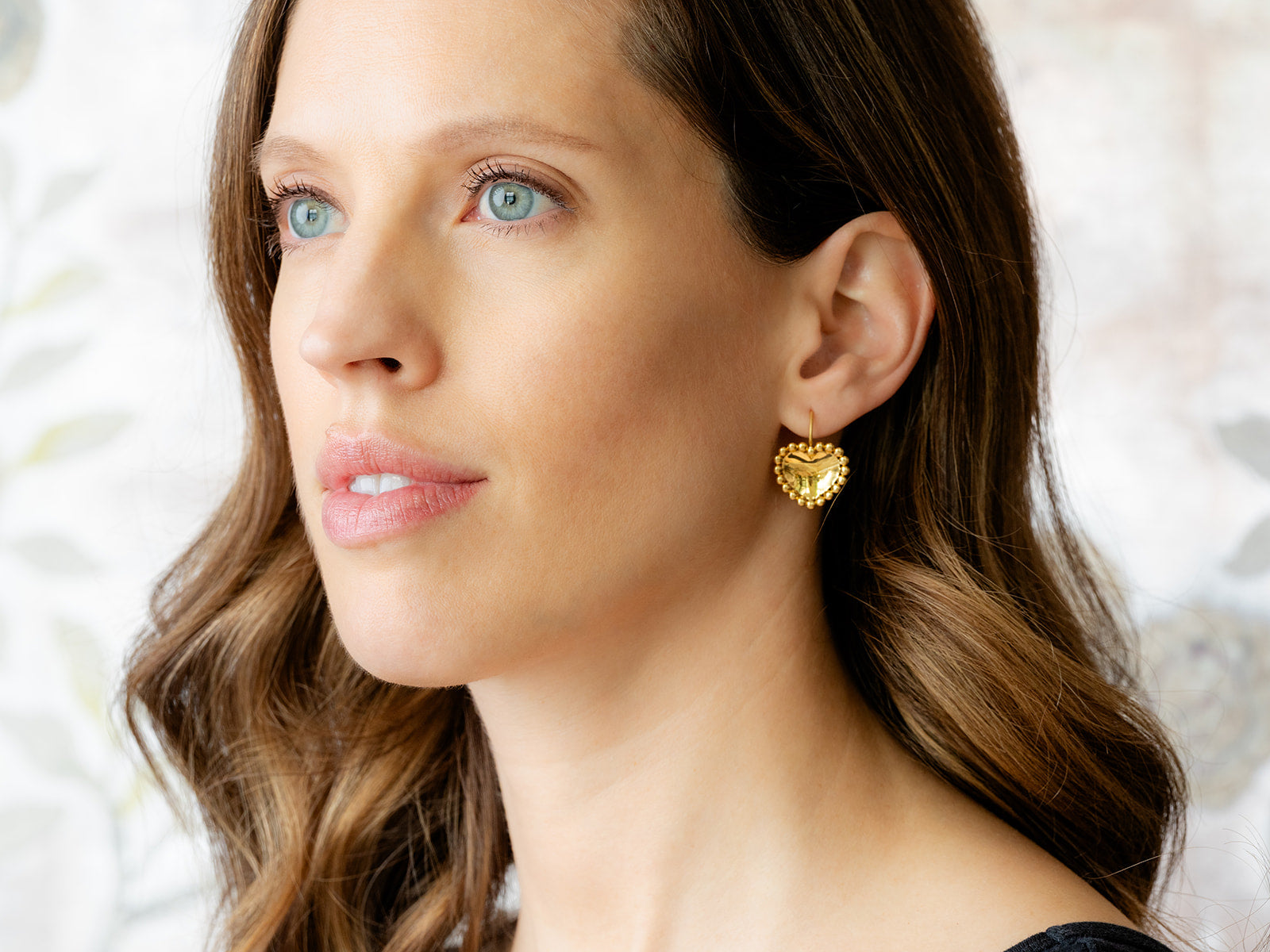 MARIE HÉLÈNE DE TAILLAC | HEART DAISY MIRROR EARRINGS