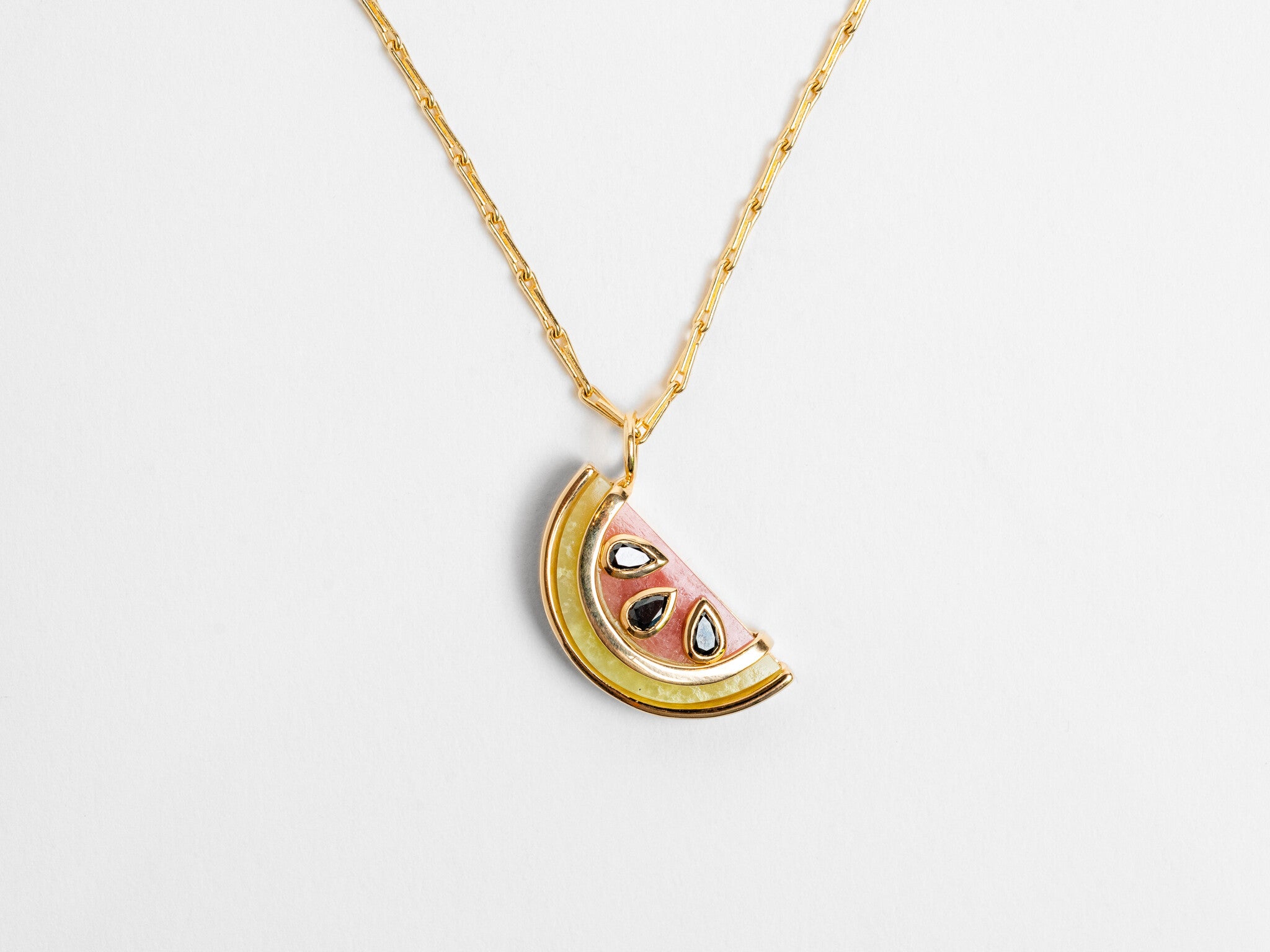 BRENT SMALL WATERMELON PENDANT NECKLACE