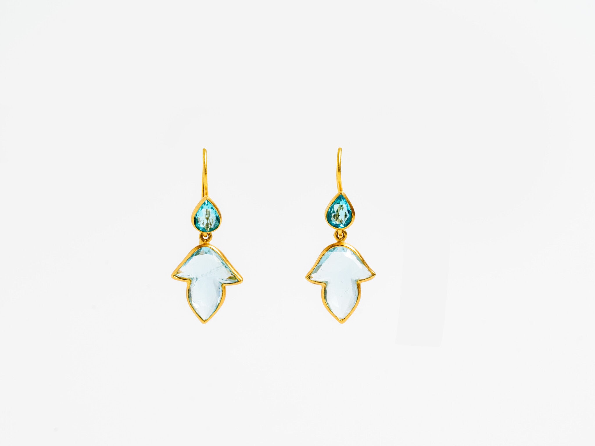 AQUAMARINE TULIP EARRINGS