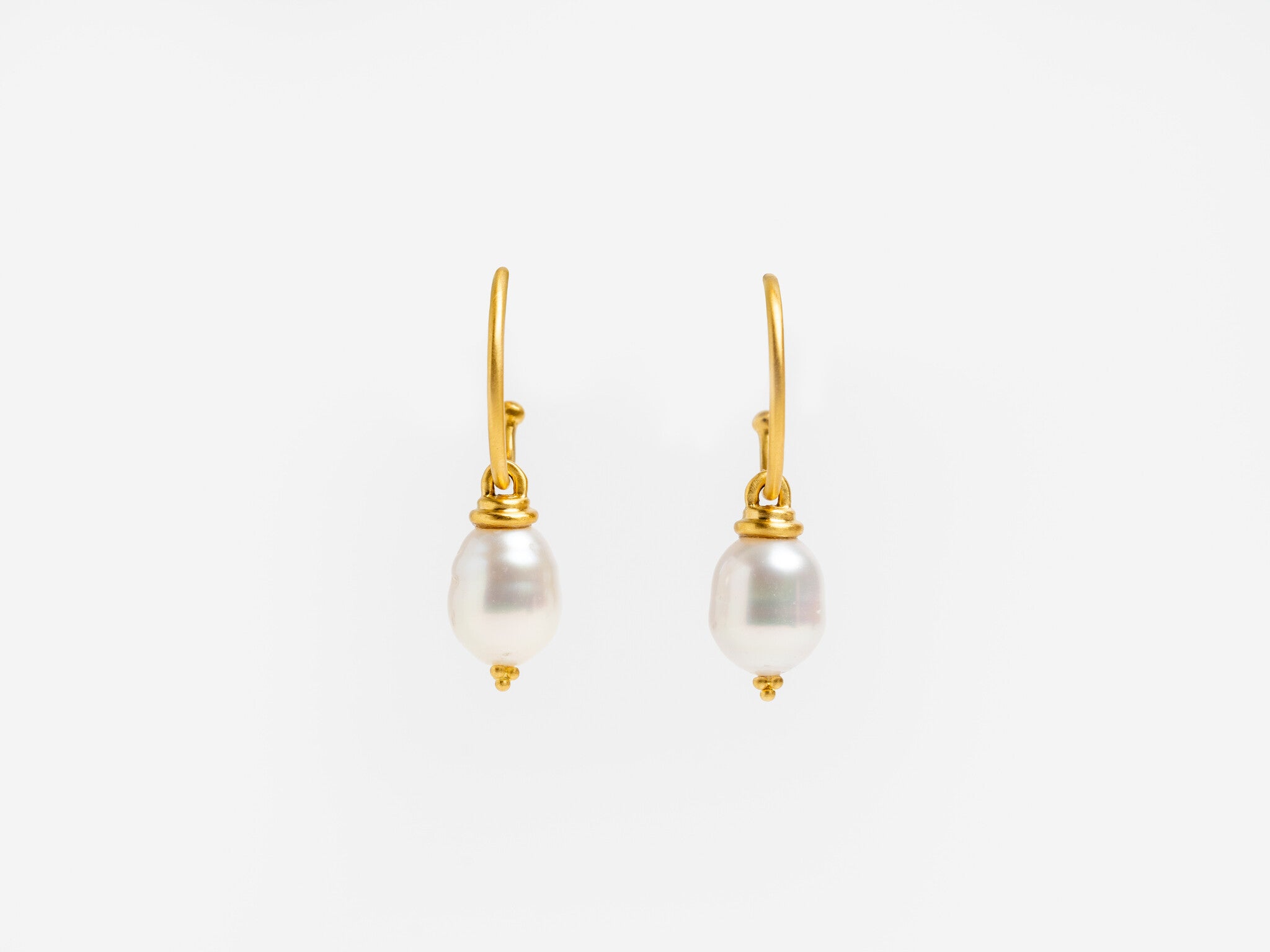 SOUTH SEA PEARL HOOP AND HOOK EARRINGS