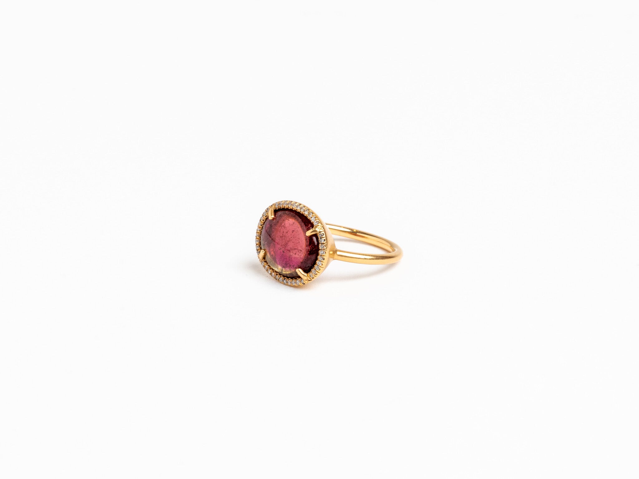 TOURMALINE AND PAVE DIAMOND RING