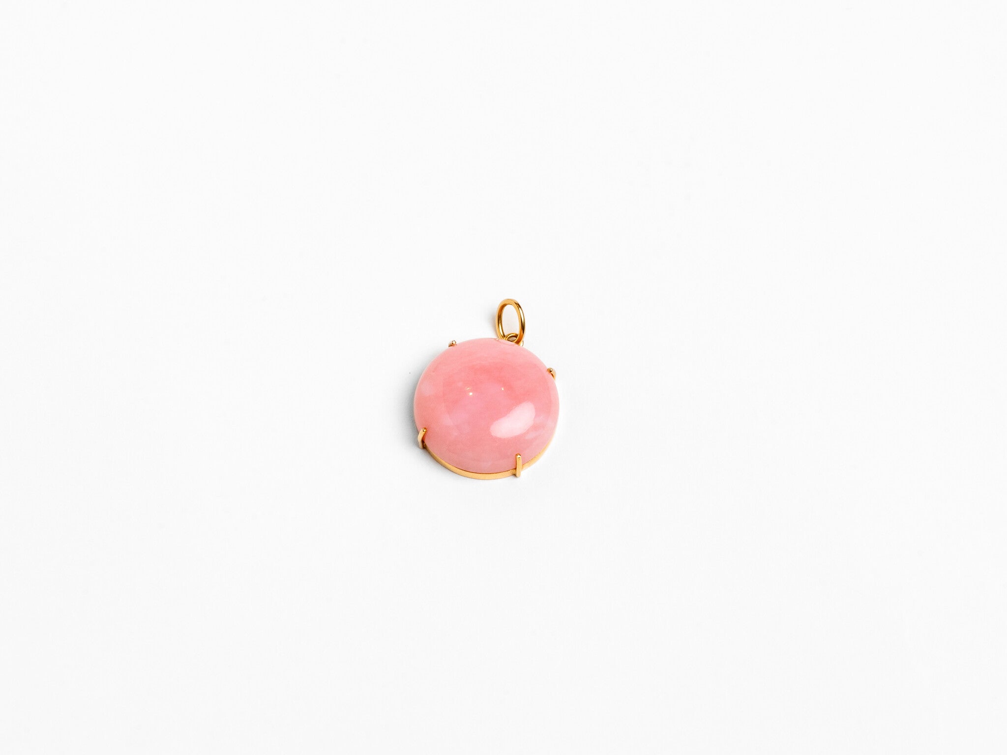 PINK OPAL CABOCHON CHARM