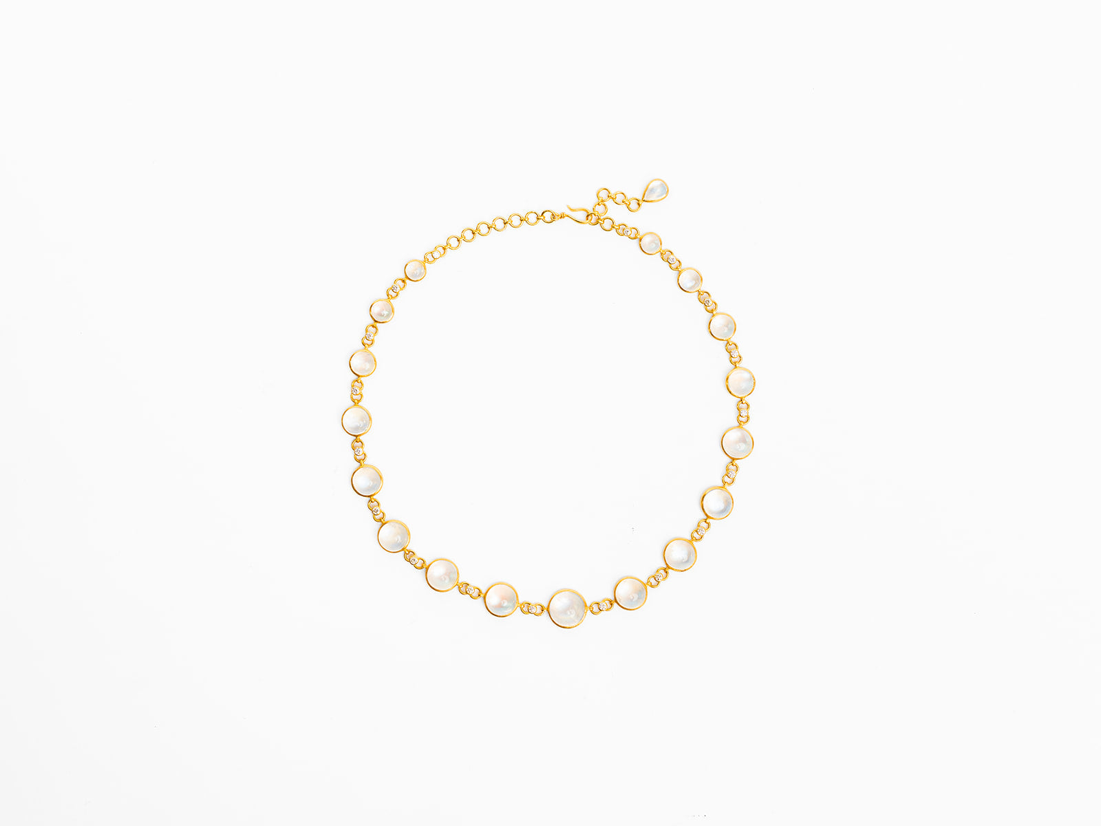 MUNNU THE GEM PALACE | MOONSTONE & DIAMOND NECKLACE