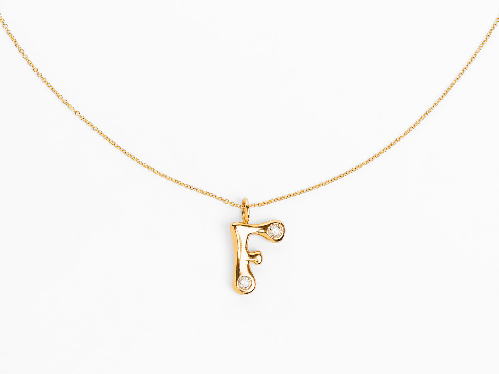 BRENT NEALE BUBBLE LETTER DIAMOND NECKLACE  F