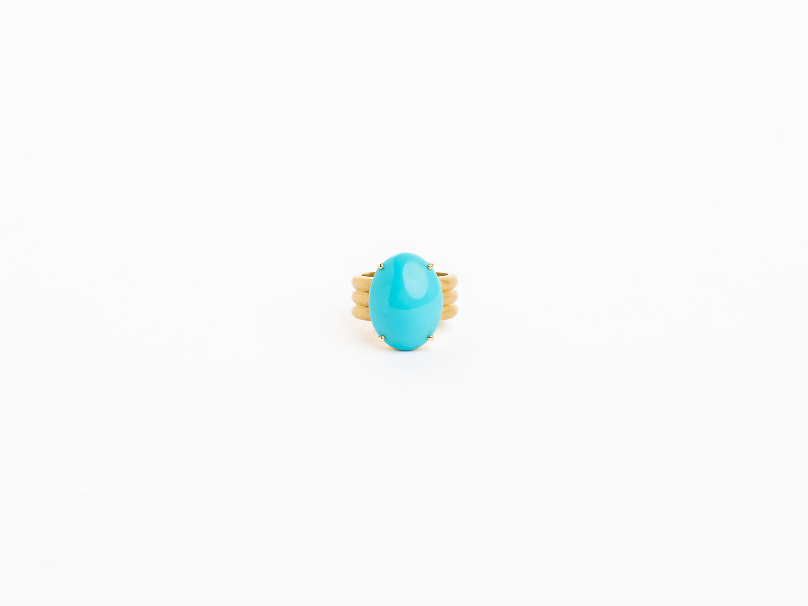 IRENE NEUWIRTH | HEROIC TURQUOISE TRIPLE GOLD BAND RING