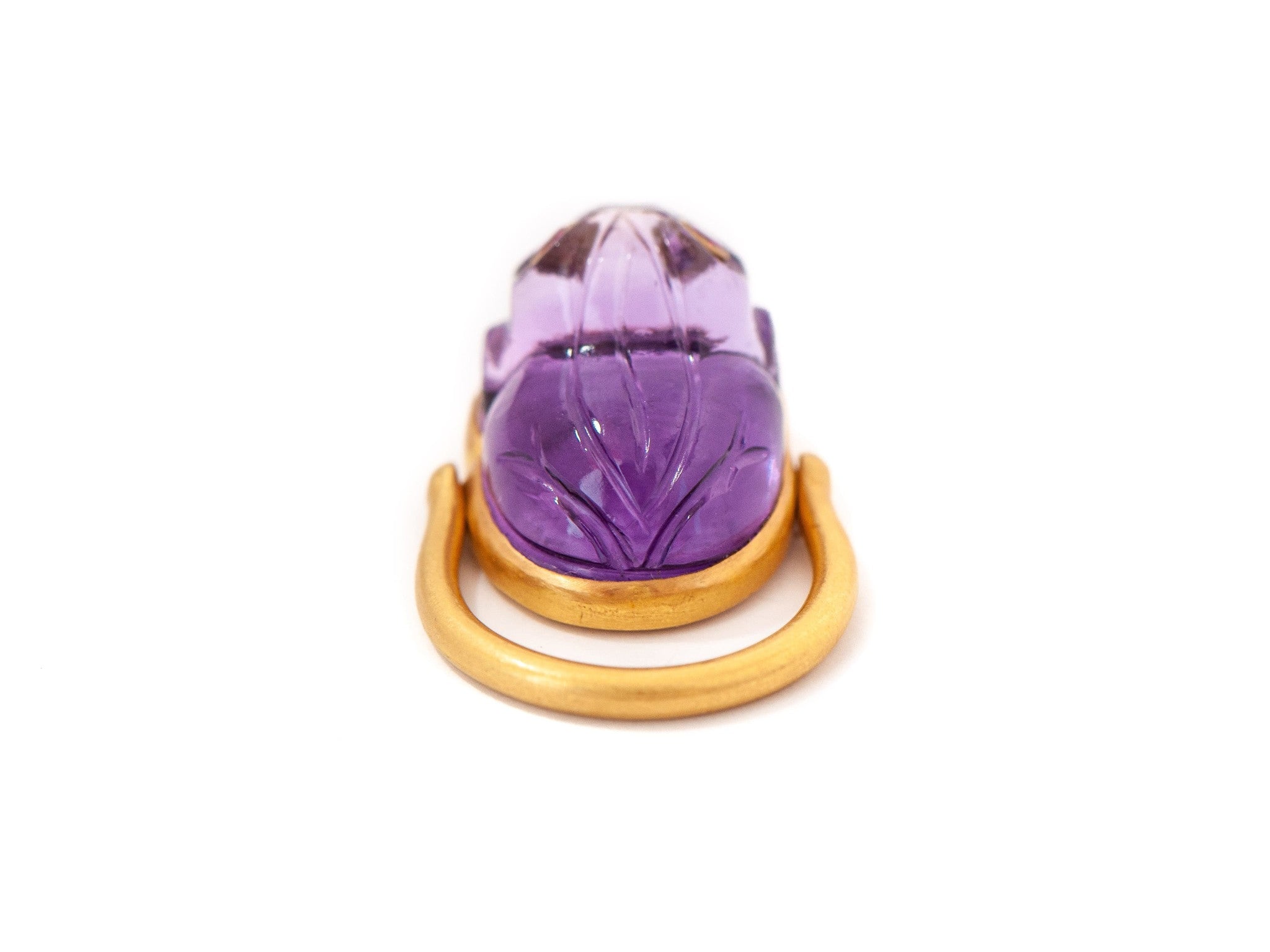 AMETHYST FROG RING WITH RUBY EYES