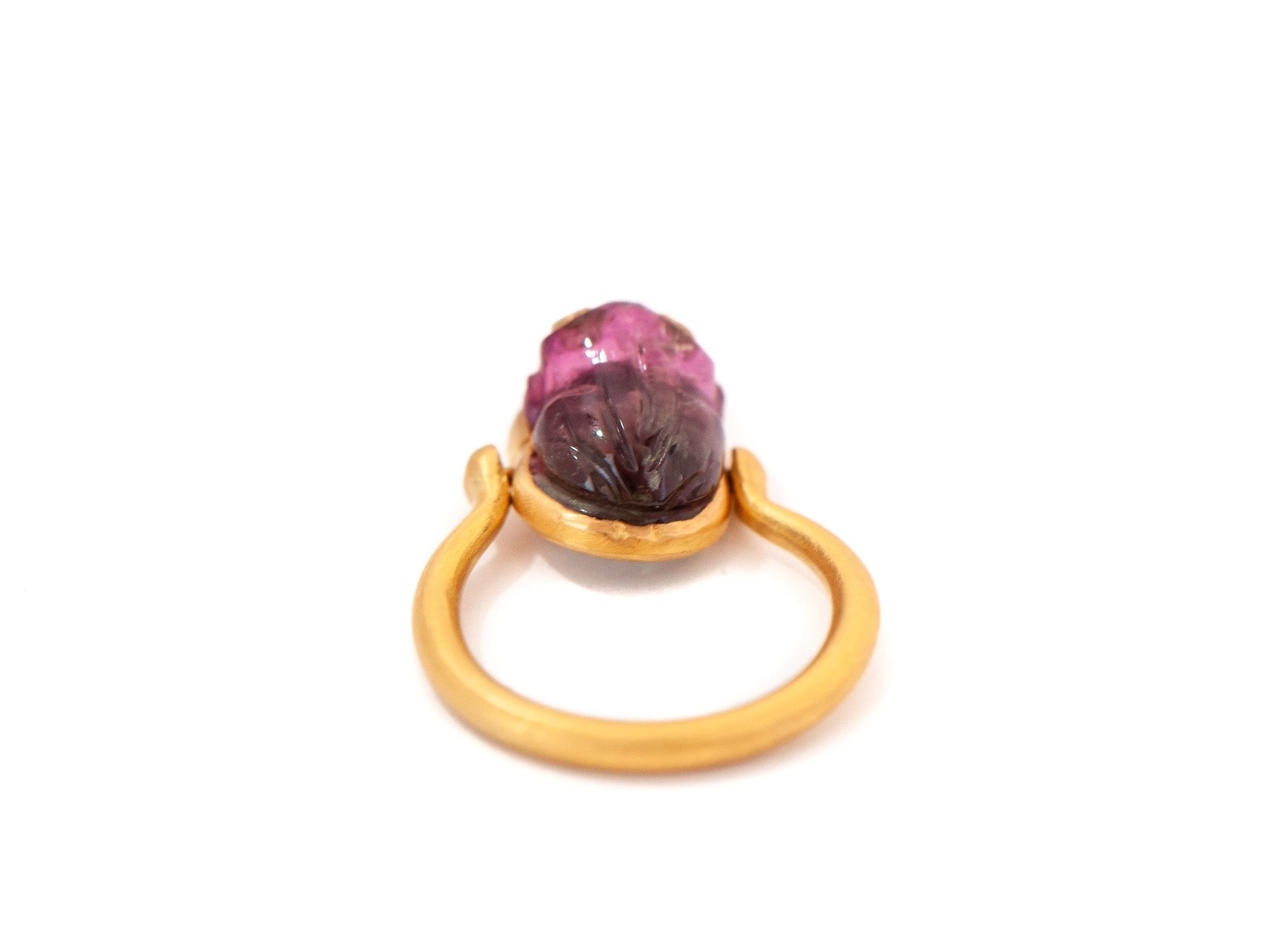 WATERMELON TOURMALINE FROG RING