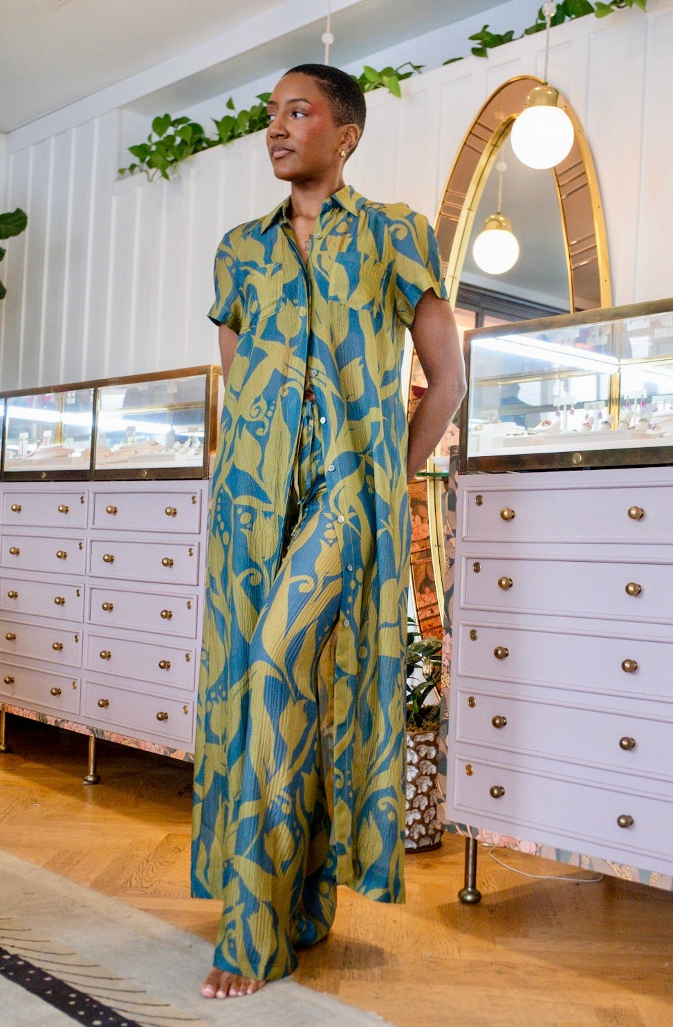 DRIES VAN NOTEN | SHEER TROPICAL TULIP PRINT DRESS | WOMEN'S LUXURY DESIGNER CLOTHING, SHOES, HANDBAGS & JEWELRY | CAPITOL CHARLOTTE, NC & BRENTWOOD, CA