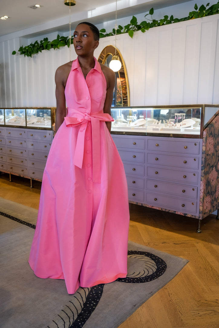 CAROLINA HERRERA | HALTER GOWN WITH SASH