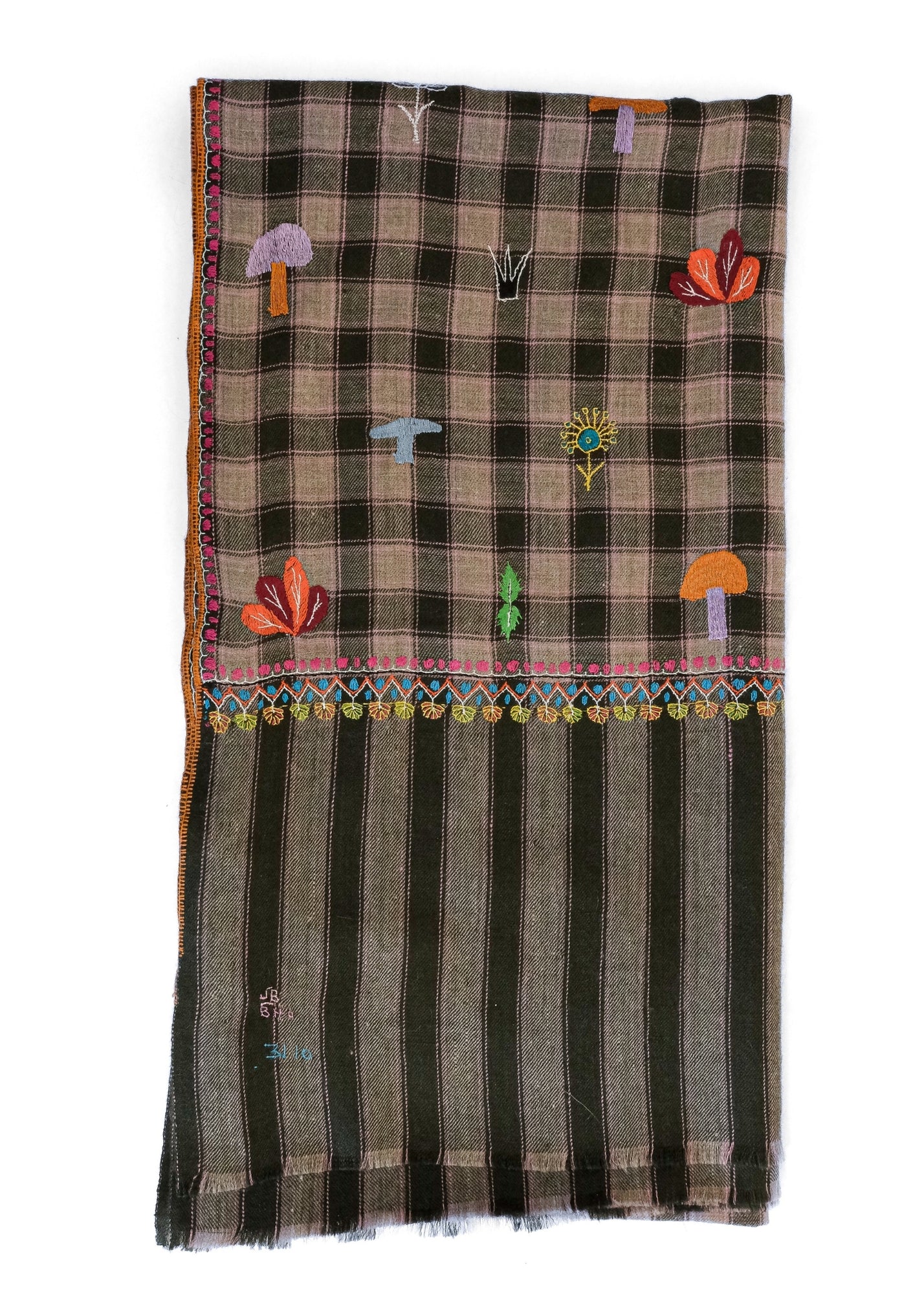 YASER | CHECK MUSHROOM SHAWL