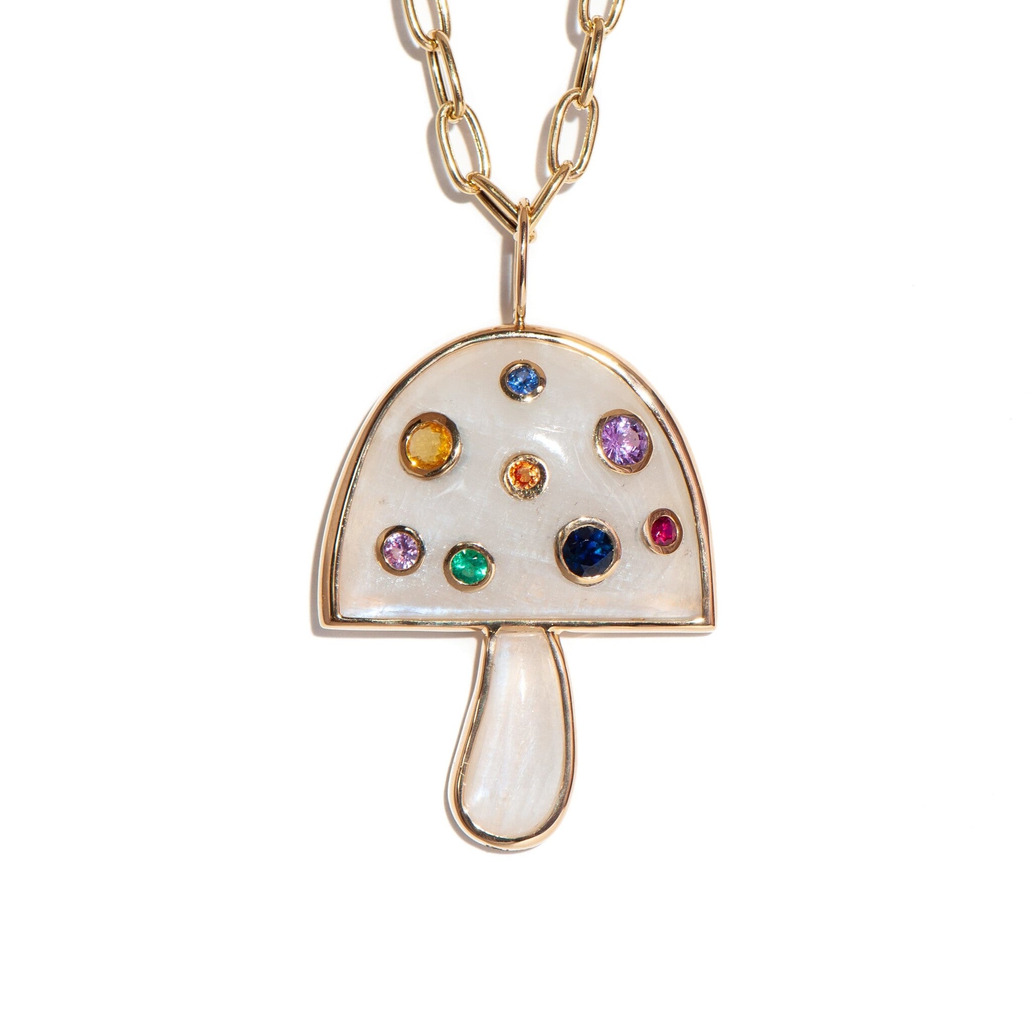 BRENT NEALE | LARGE 18" MAGIC MUSHROOM PENDANT NECKLACE