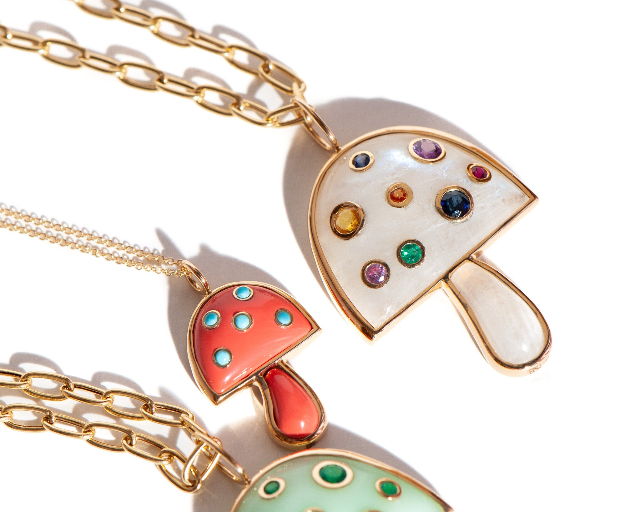 BRENT NEALE | LARGE 18" MAGIC MUSHROOM PENDANT NECKLACE