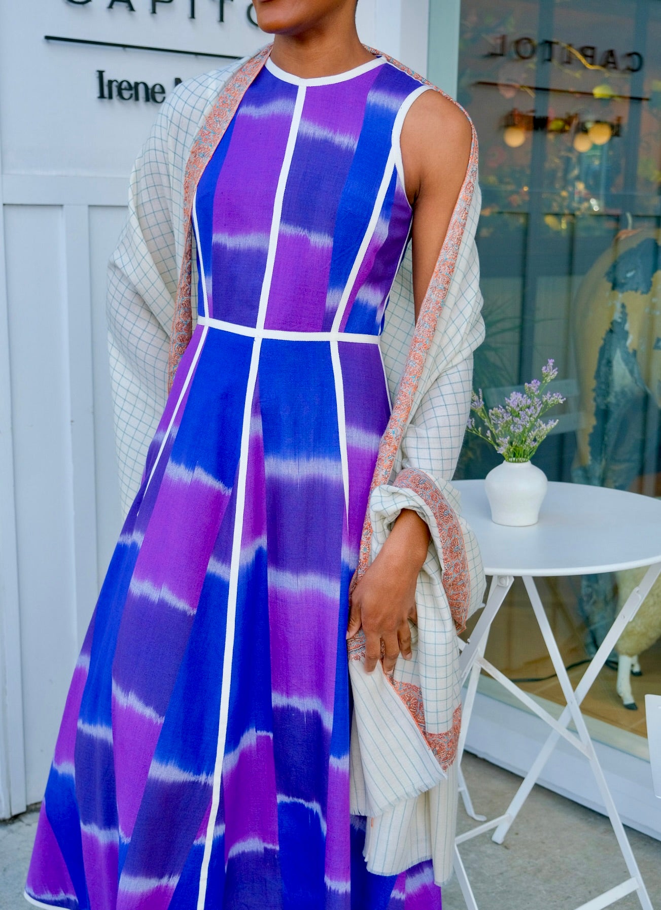 EMPORIO SIRENUSE | CLODETTE WARP IKAT DRESS