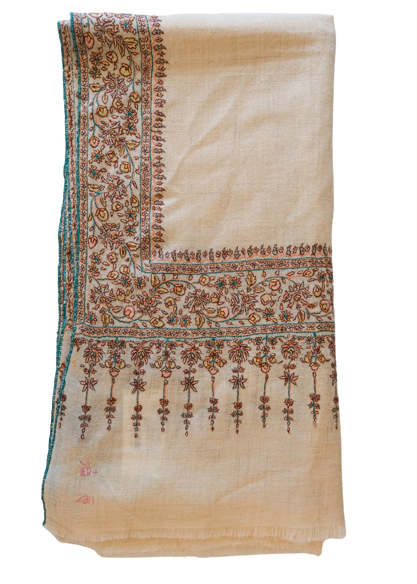 YASER | WIDE BORDER EMBROIDERED SHAWL