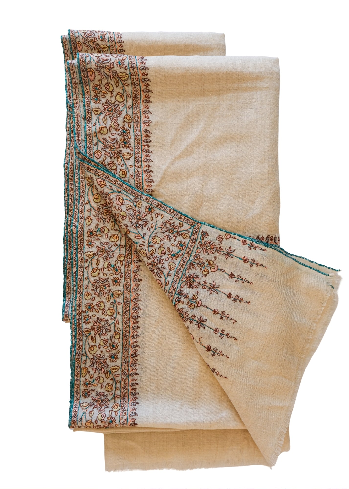 YASER | WIDE BORDER EMBROIDERED SHAWL