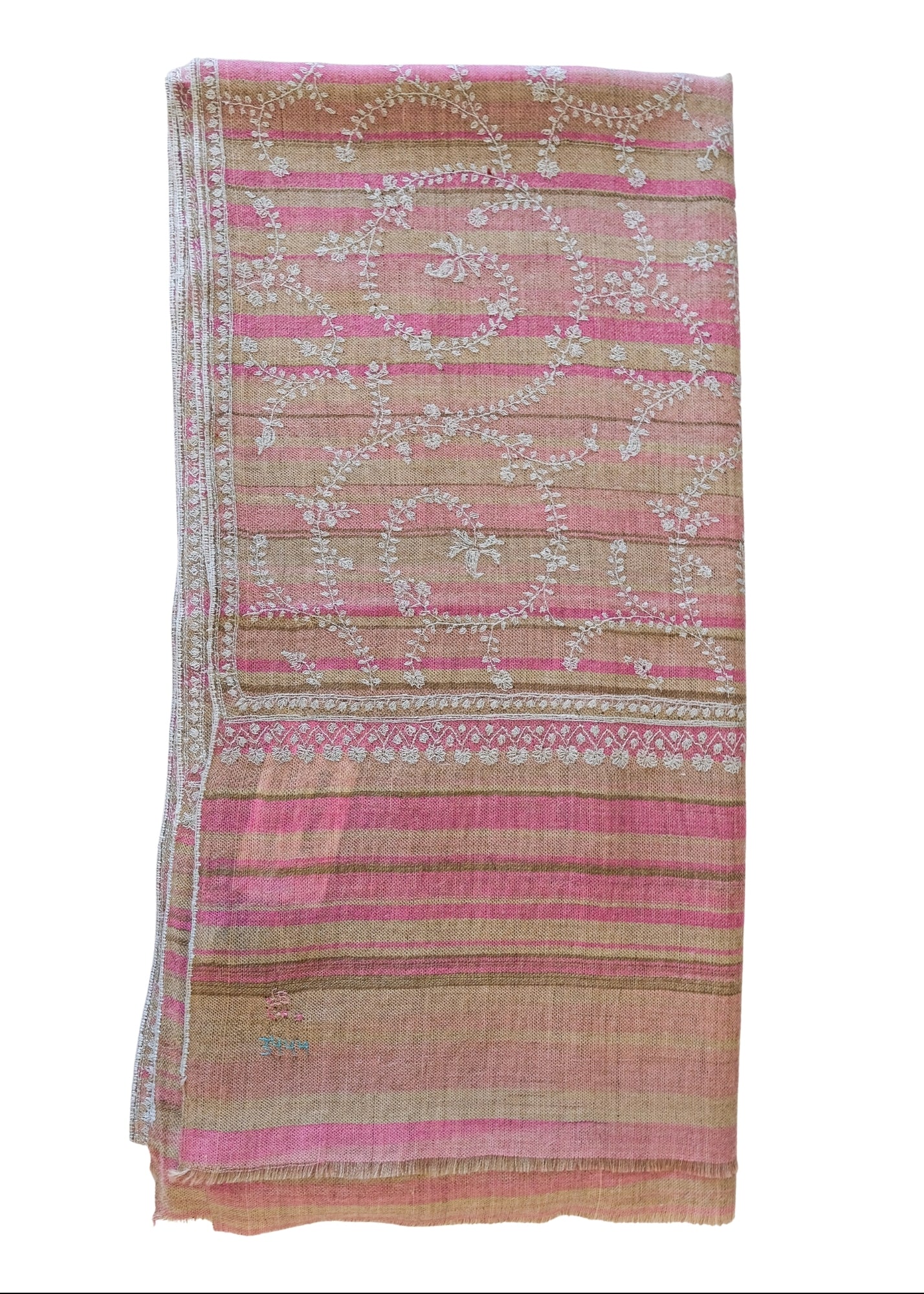 YASER | STRIPE ALL OVER EMBROIDERED SHAWL