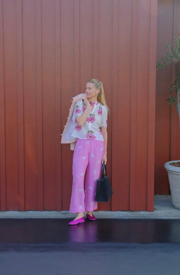 ALIX OF BOHEMIA | SILK OTTO PINK JASMINE PANT