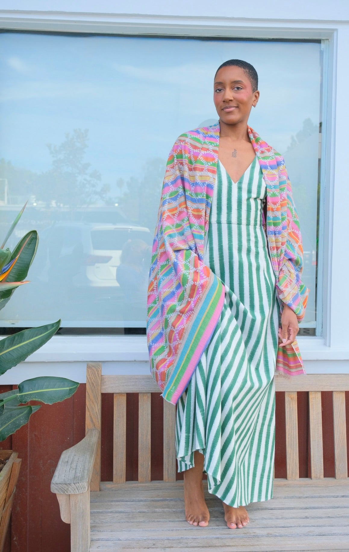 EMPORIO SIRENUSE | IKAT STRIPE NELLIE DRESS