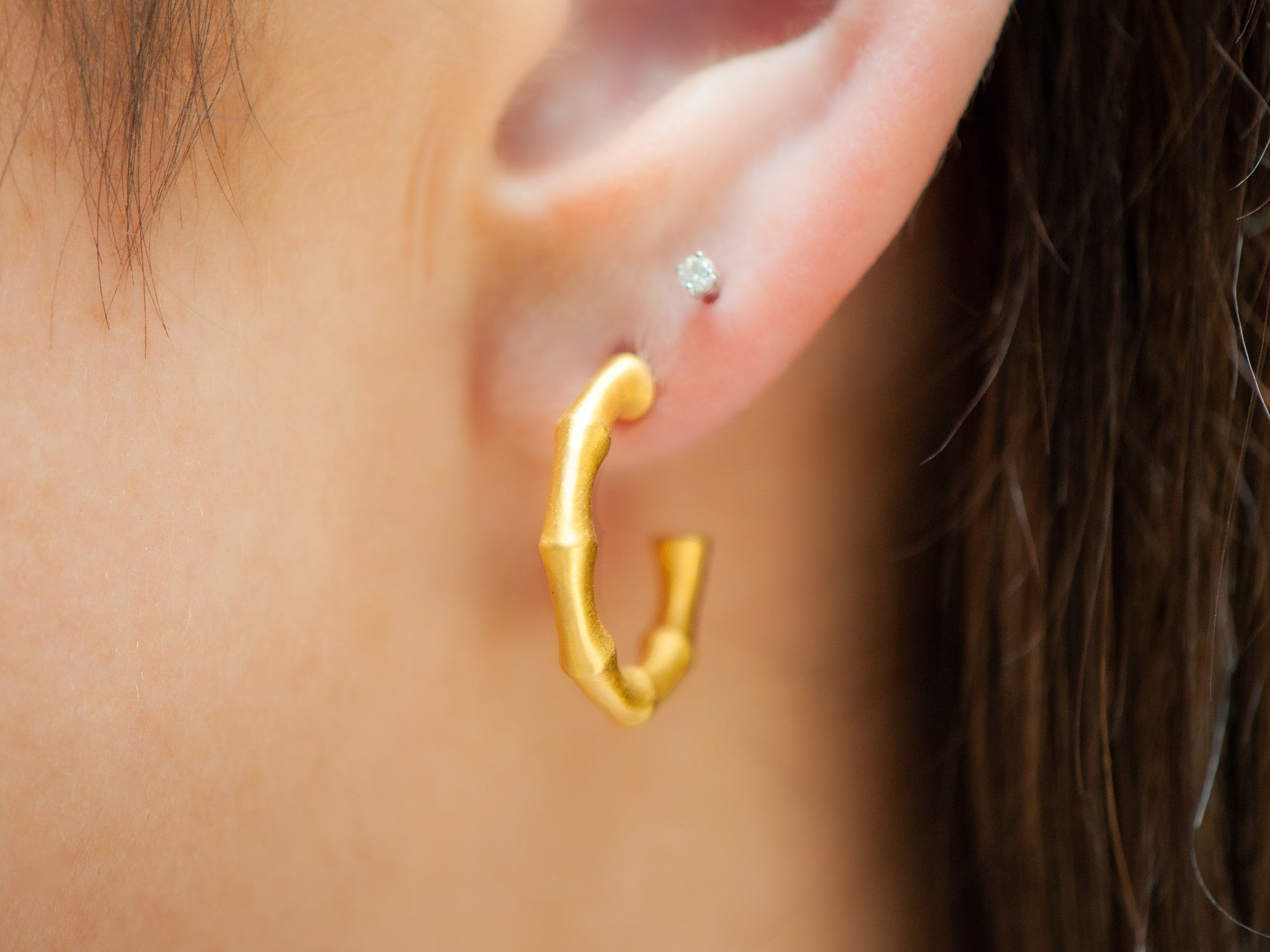 BAMBOO HOOP EARRINGS