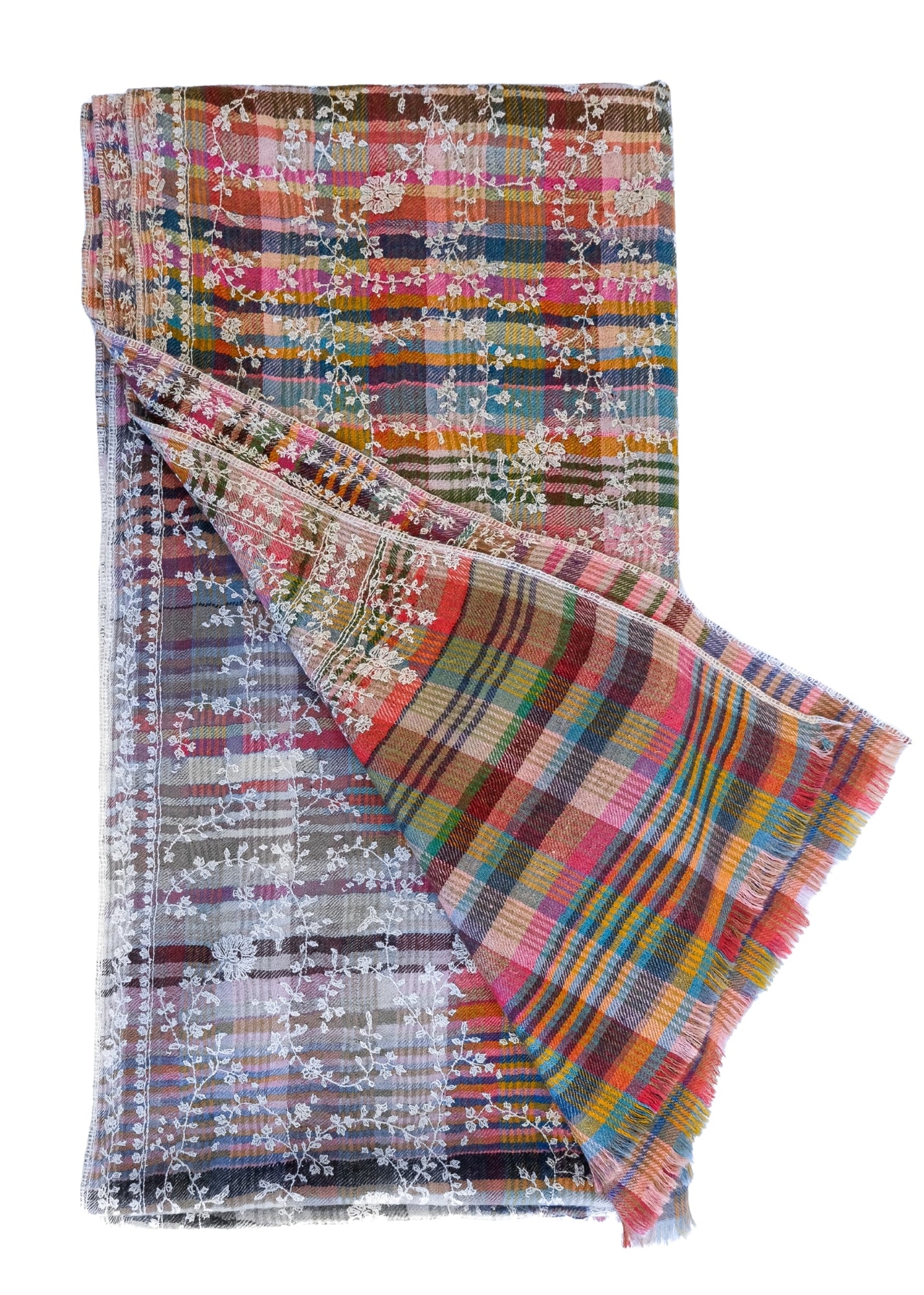 YASER | MULTI CHECK VINE SHAWL