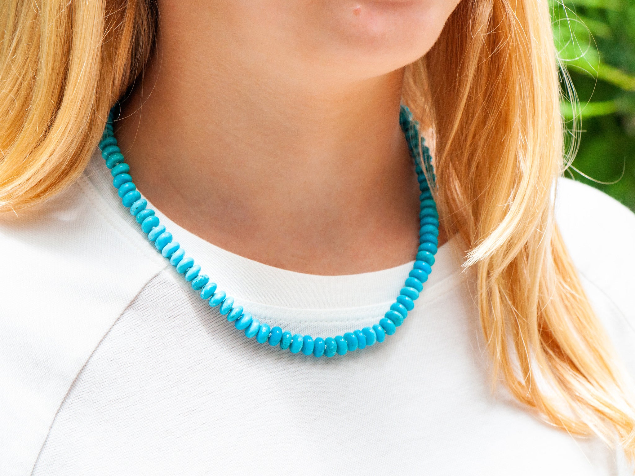 TURQUOISE CANDY BEADED NECKLACE