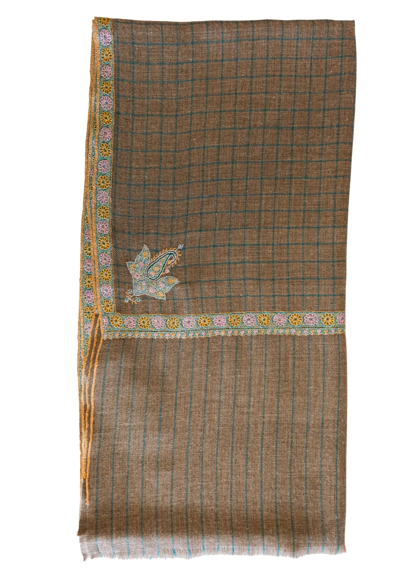 YASER | CHECK SLIM EDGE SHAWL