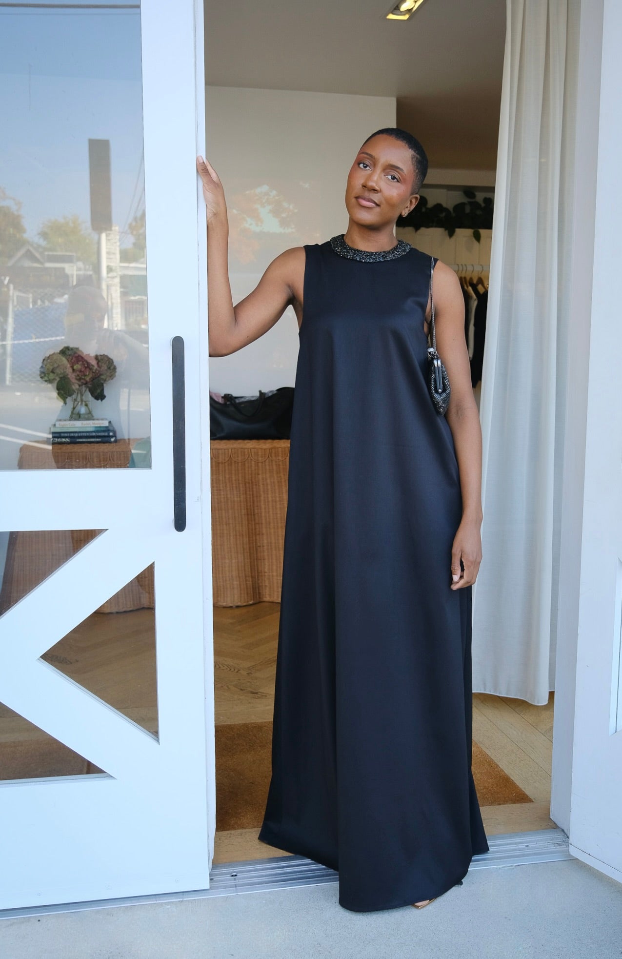 TWP | CRYSTAL COLLAR CAPITOL DRESS