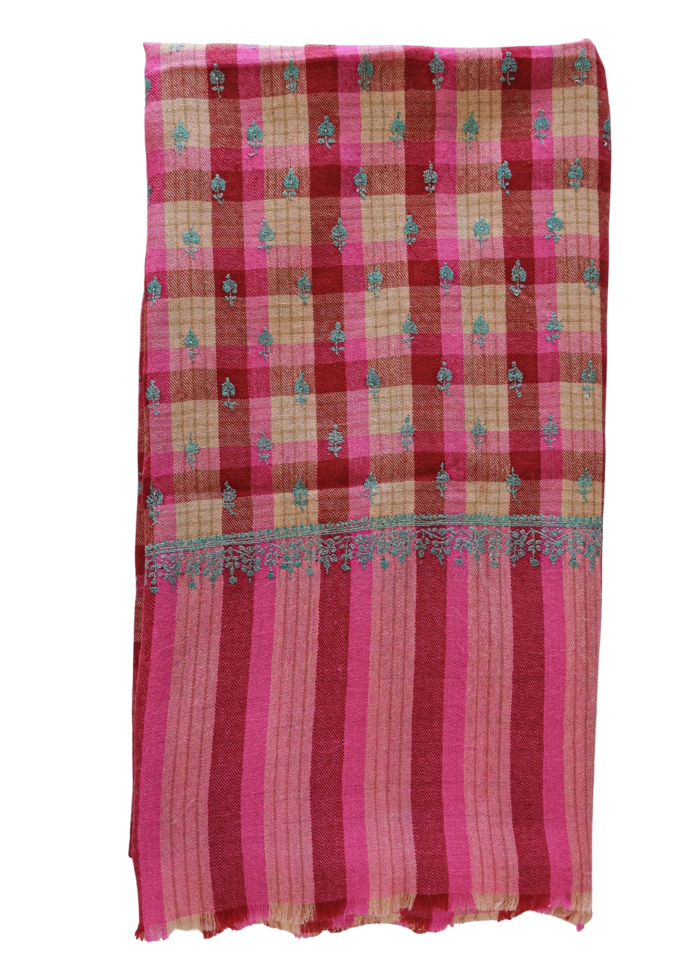 YASER | CHECK MINI FLOWER SHAWL