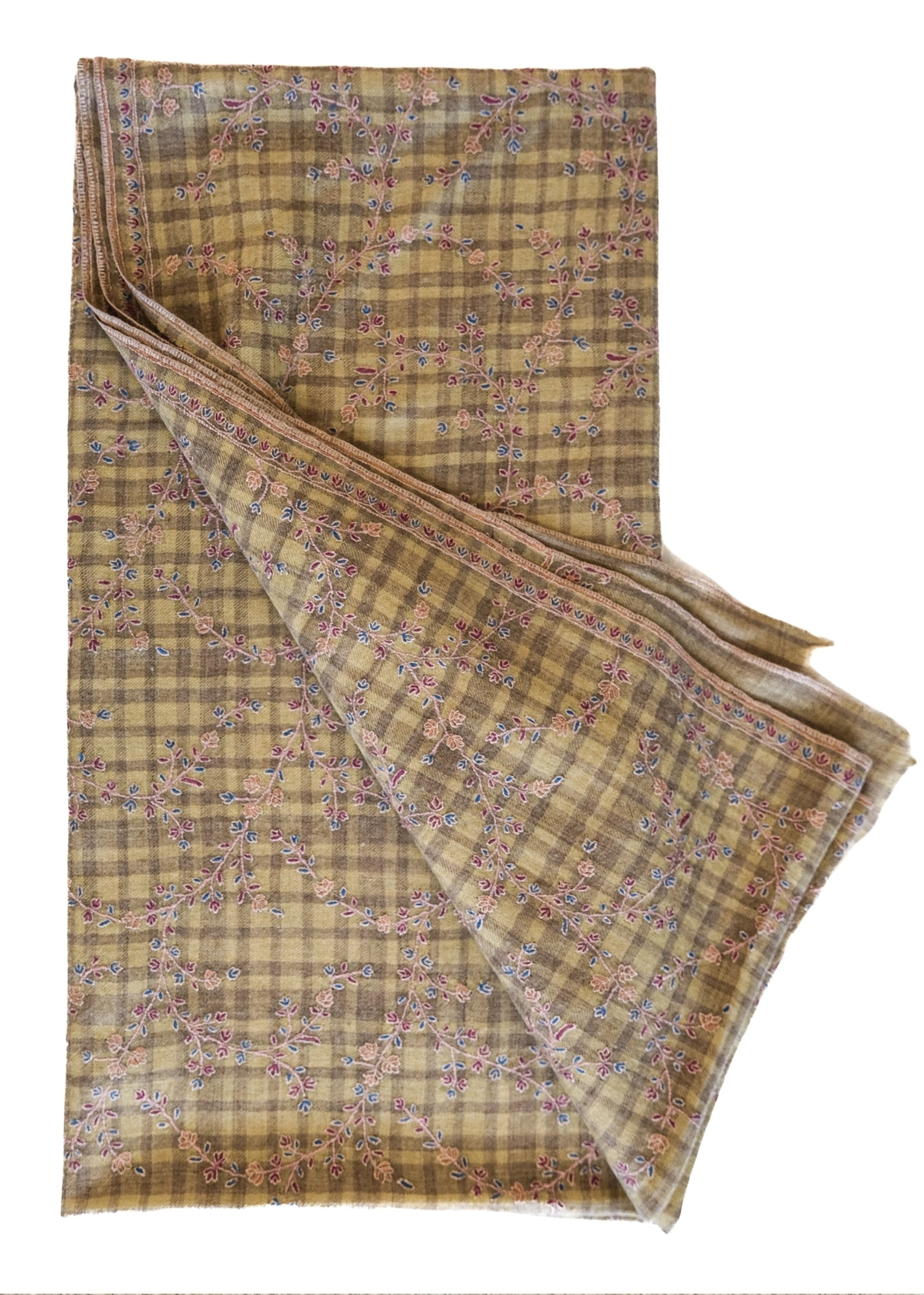 YASER | CHECK CRAWLING VINE SHAWL