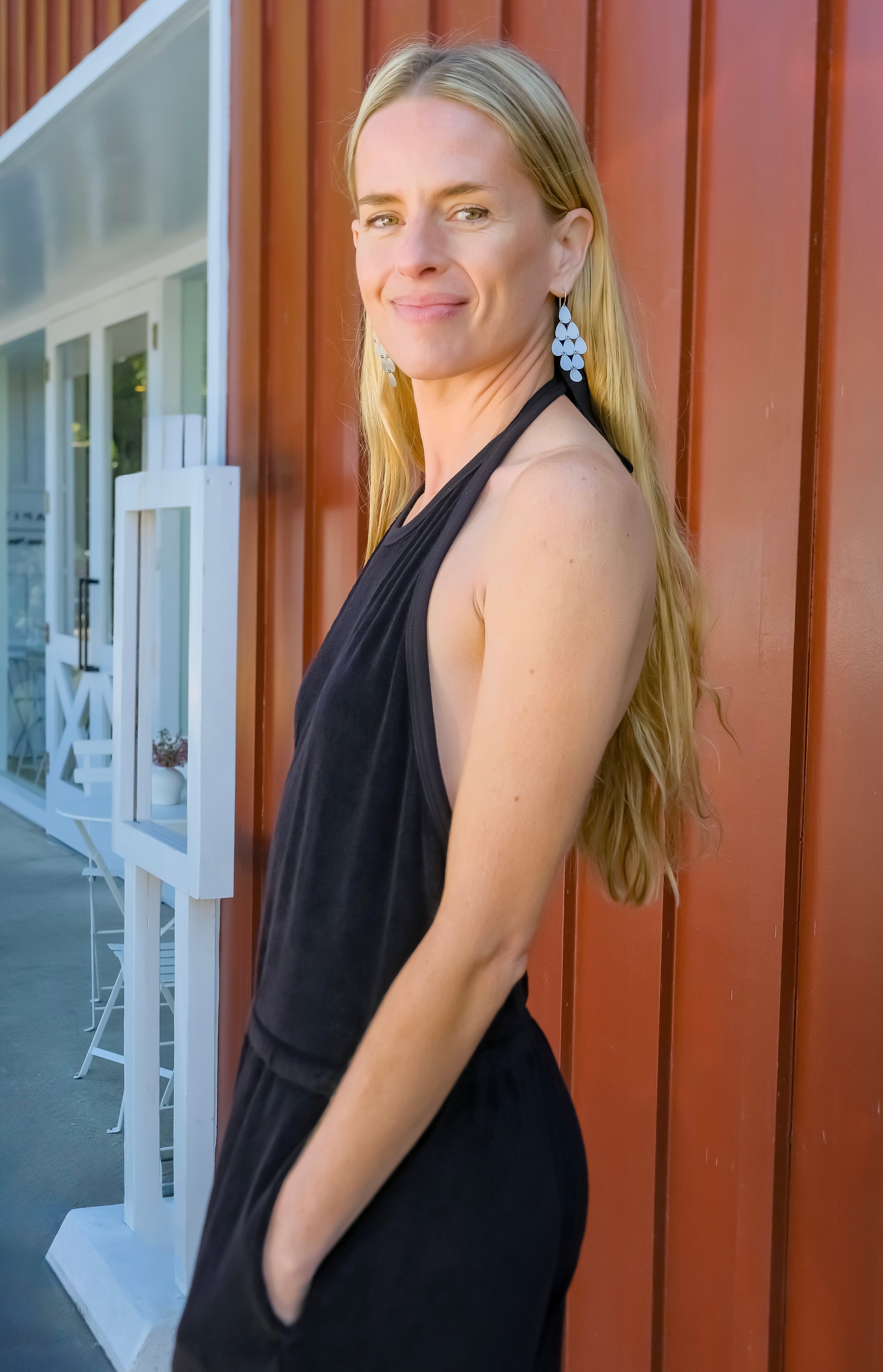 SUZIE KONDI | BLACK TERRY HALTERNECK ANNA JUMPSUIT