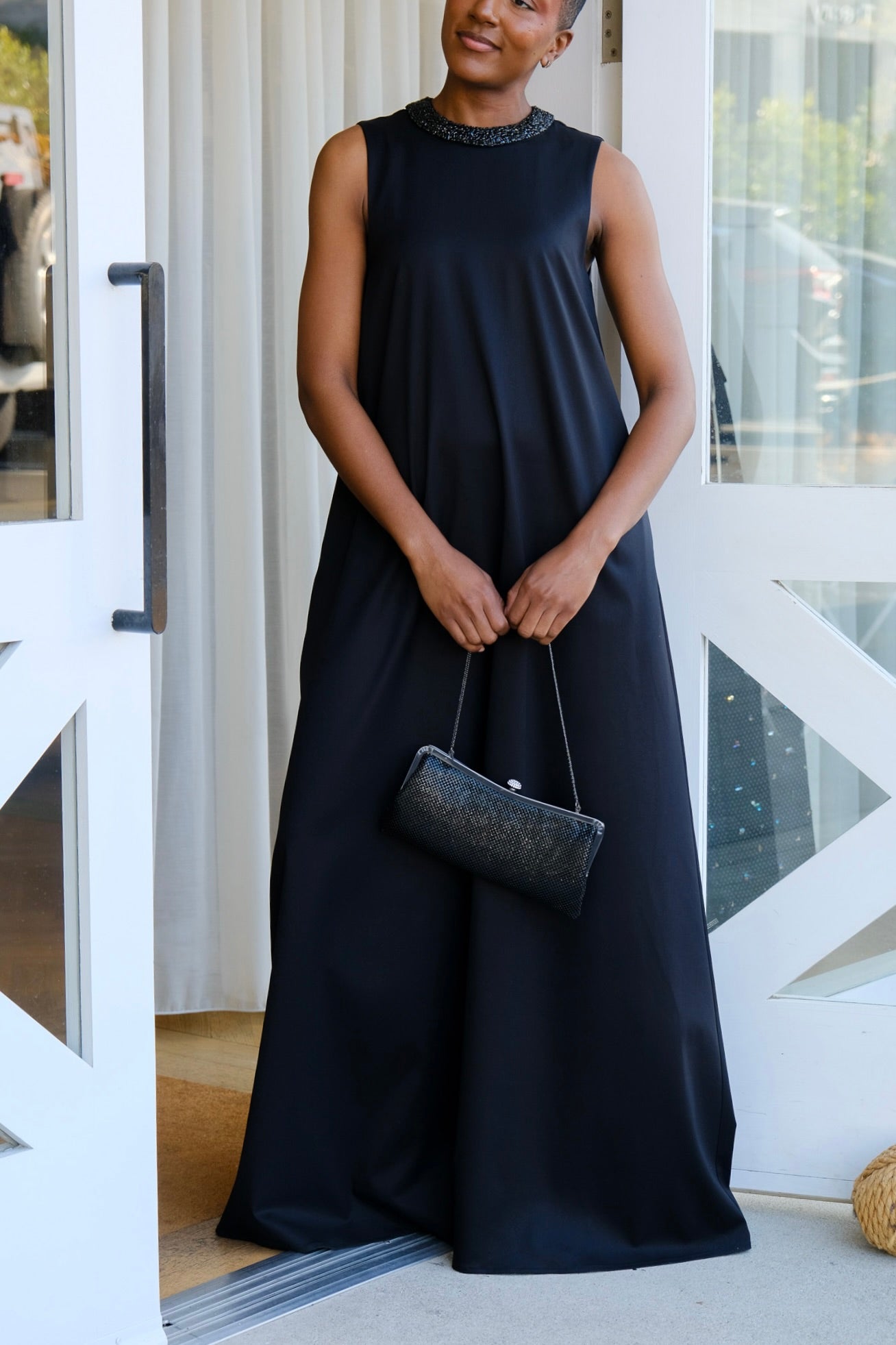 TWP | CRYSTAL COLLAR CAPITOL DRESS