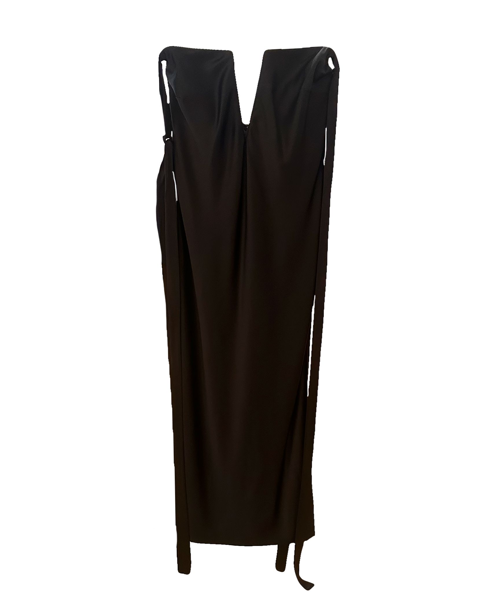 ALEJANDRA ALONSO ROJAS | SLEEVELESS TIE DETAIL V-NECK MIDI DRESS