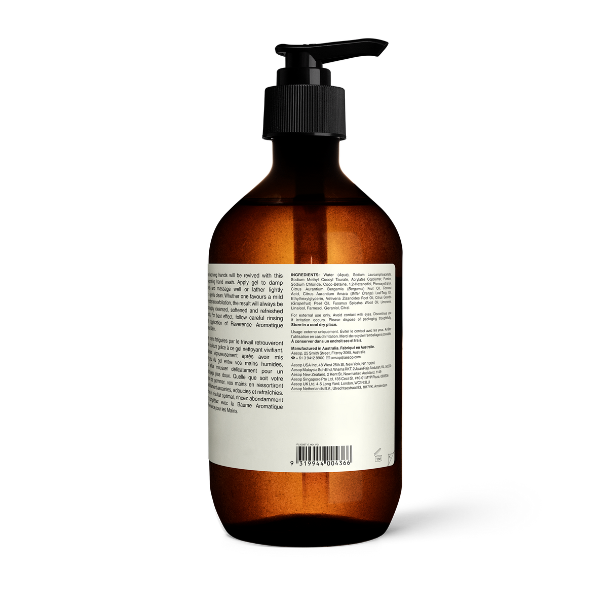 AESOP | REVERENCE HAND WASH | WOMEN'S LUXURY DESIGNER CLOTHING, SHOES, HANDBAGS & JEWELRY | CAPITOL CHARLOTTE, NC & BRENTWOOD, CA