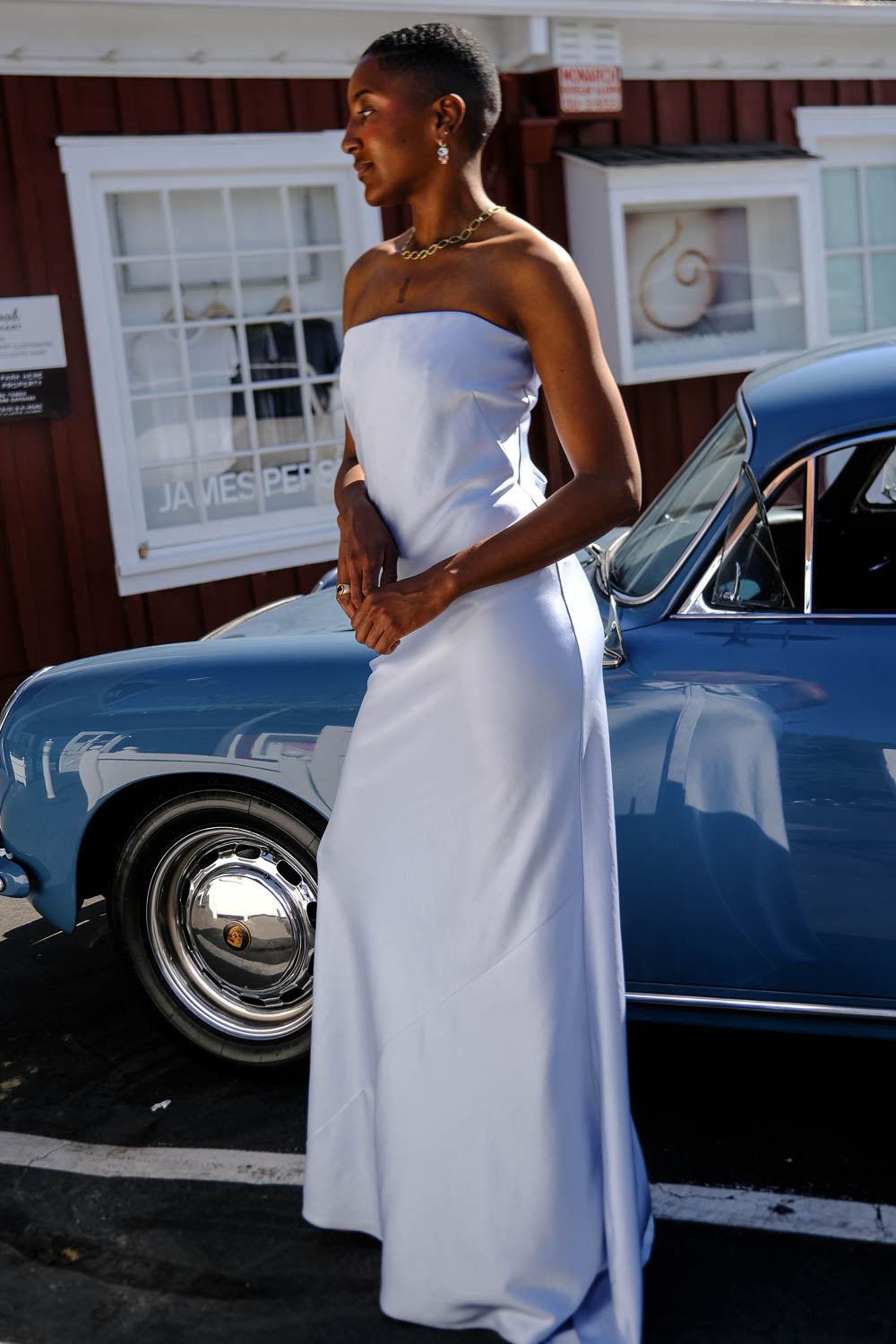 ALEJANDRA ALONSO ROJAS | STRAPLESS LOW BACK GOWN | WOMEN'S LUXURY DESIGNER CLOTHING, SHOES, HANDBAGS & JEWELRY | CAPITOL CHARLOTTE, NC & BRENTWOOD, CA
