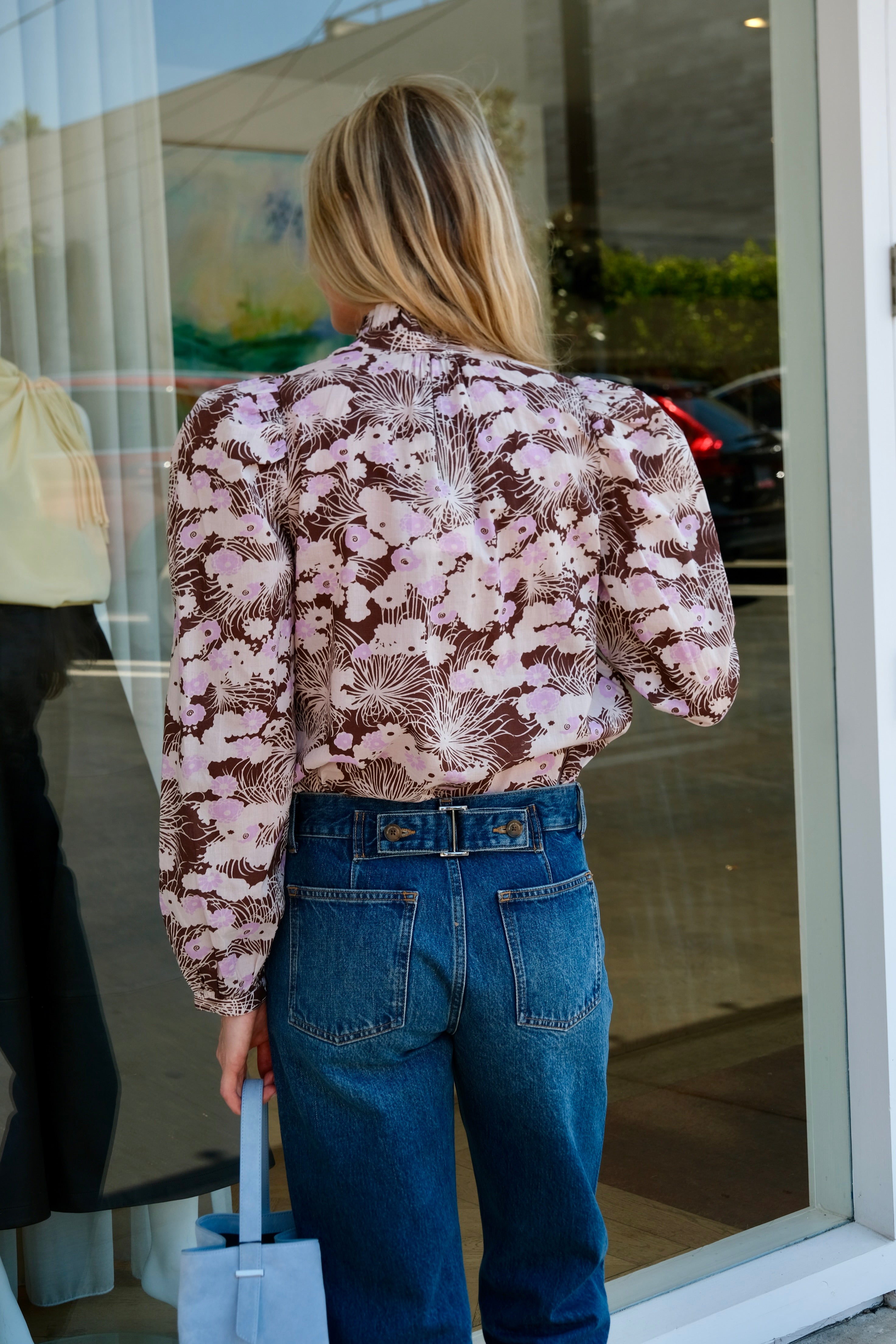 ALIX OF BOHEMIA | PRINTED ANNABEL DANDELION DUSK SHIRT | WOMEN'S LUXURY DESIGNER CLOTHING, SHOES, HANDBAGS & JEWELRY | CAPITOL CHARLOTTE, NC & BRENTWOOD, CA