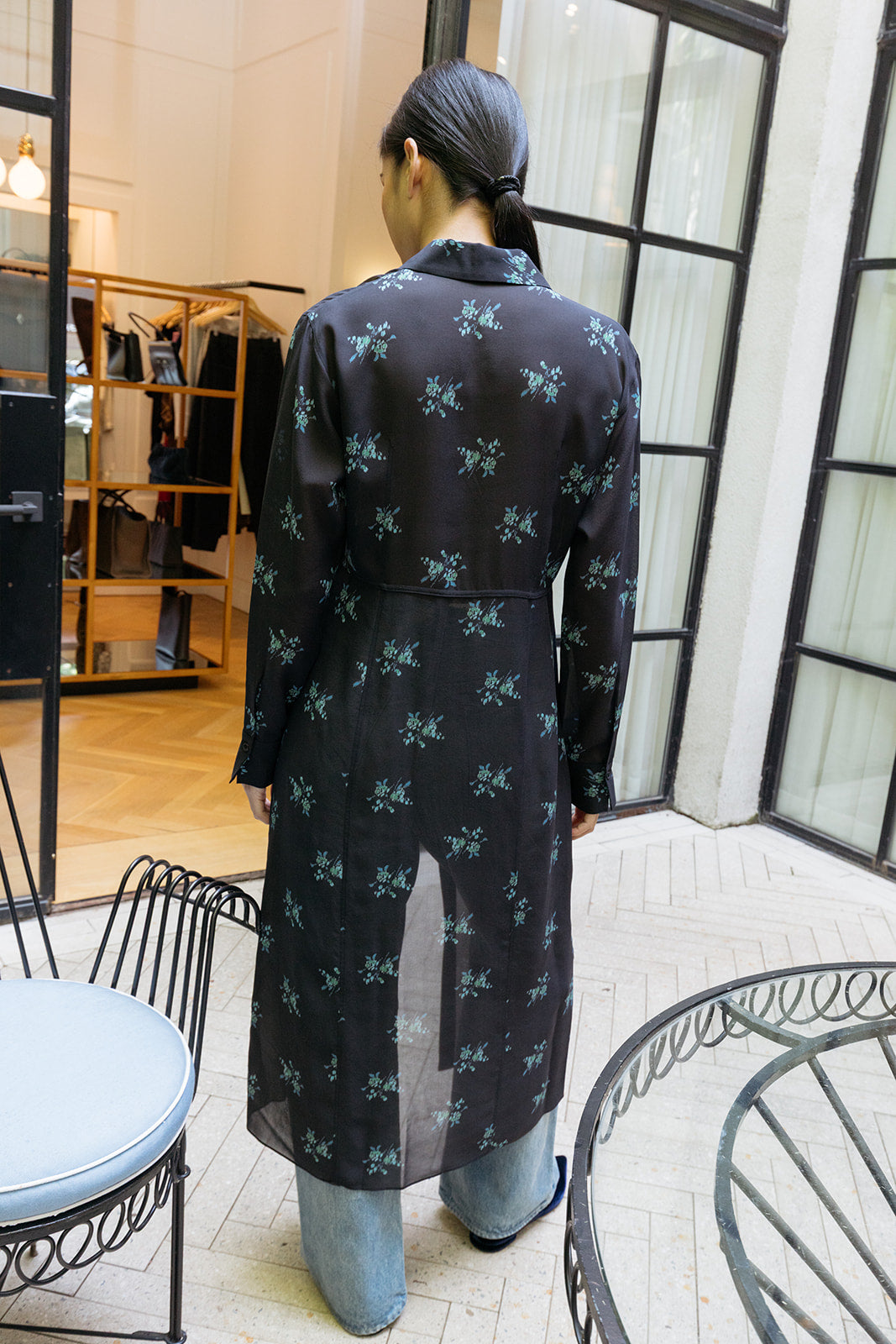 AURALEE | PRINTED AIRY SE GEORGETTE MIDI DRESS | WOMEN'S LUXURY DESIGNER CLOTHING, SHOES, HANDBAGS & JEWELRY | CAPITOL CHARLOTTE, NC & BRENTWOOD, CA