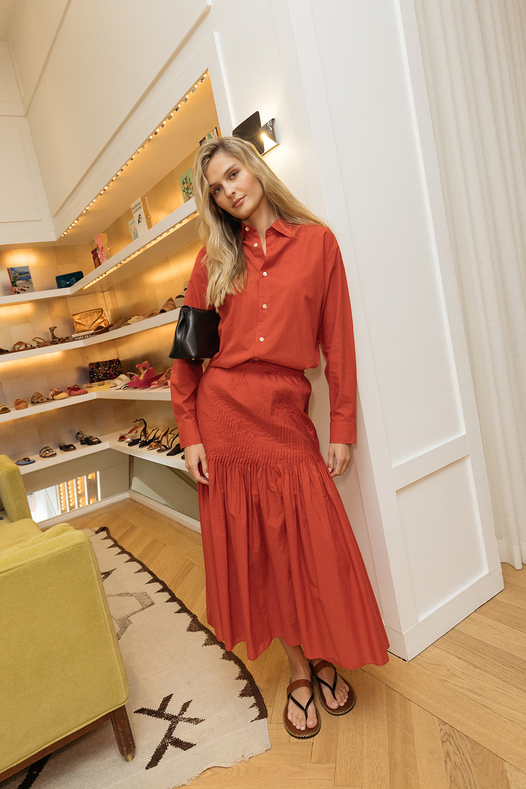 AURALEE | COTTON LAWN PINTUCK SKIRT | CAPITOL CHARLOTTE, NC