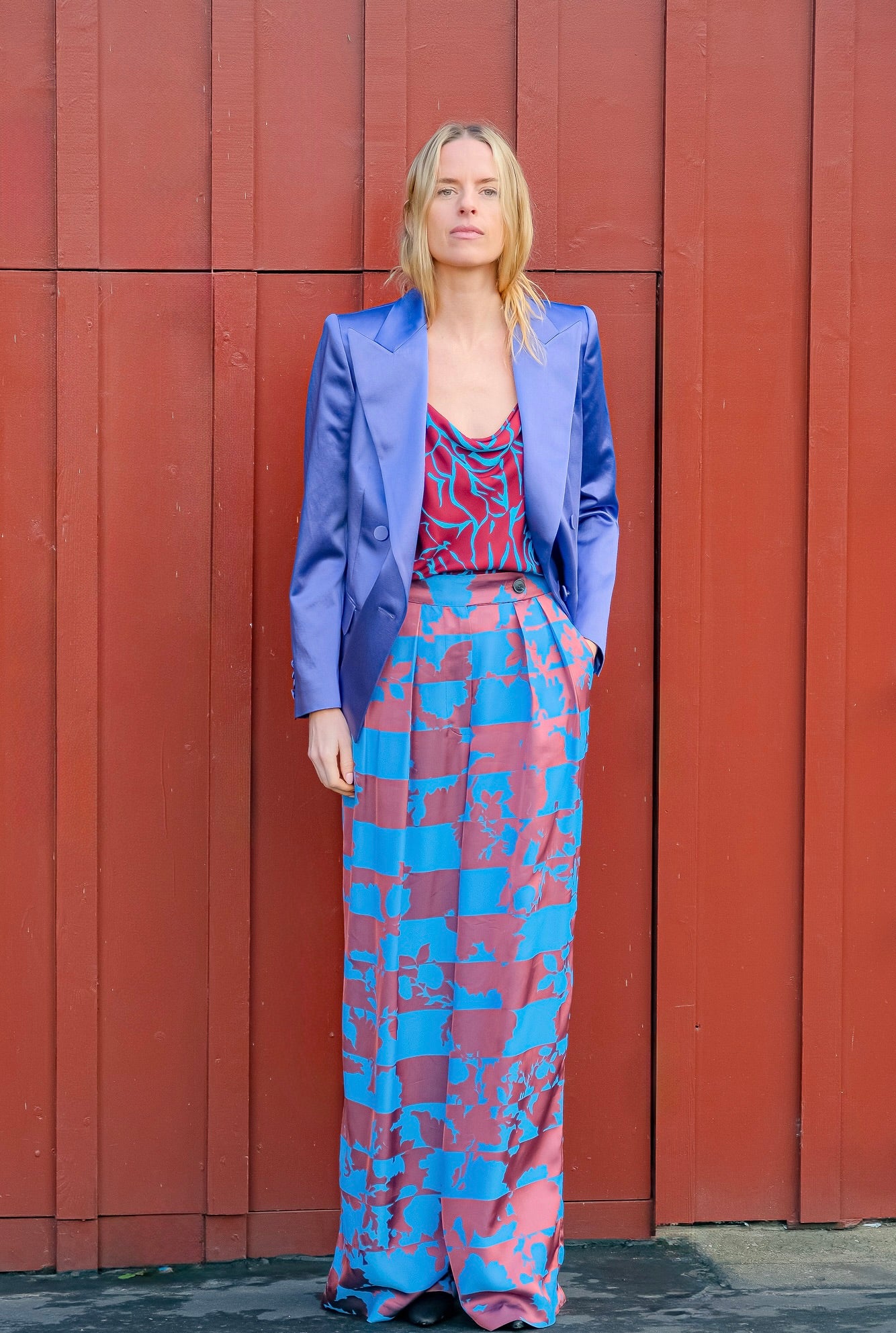 DRIES VAN NOTEN | JACQUARD WIDE LEG PRINTED TROUSER