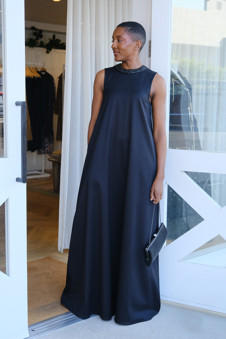 TWP | CRYSTAL COLLAR CAPITOL DRESS