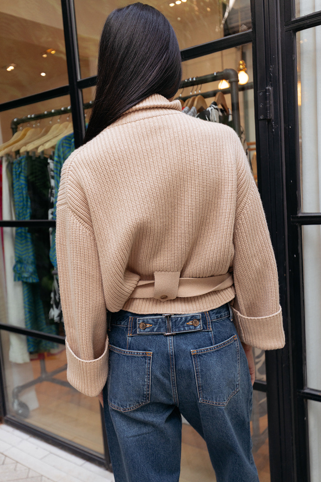 BRANDON MAXWELL | NEAL ZIP FRONT SWEATER W TIE BELT | WOMEN'S LUXURY DESIGNER CLOTHING, SHOES, HANDBAGS & JEWELRY | CAPITOL CHARLOTTE, NC & BRENTWOOD, CA