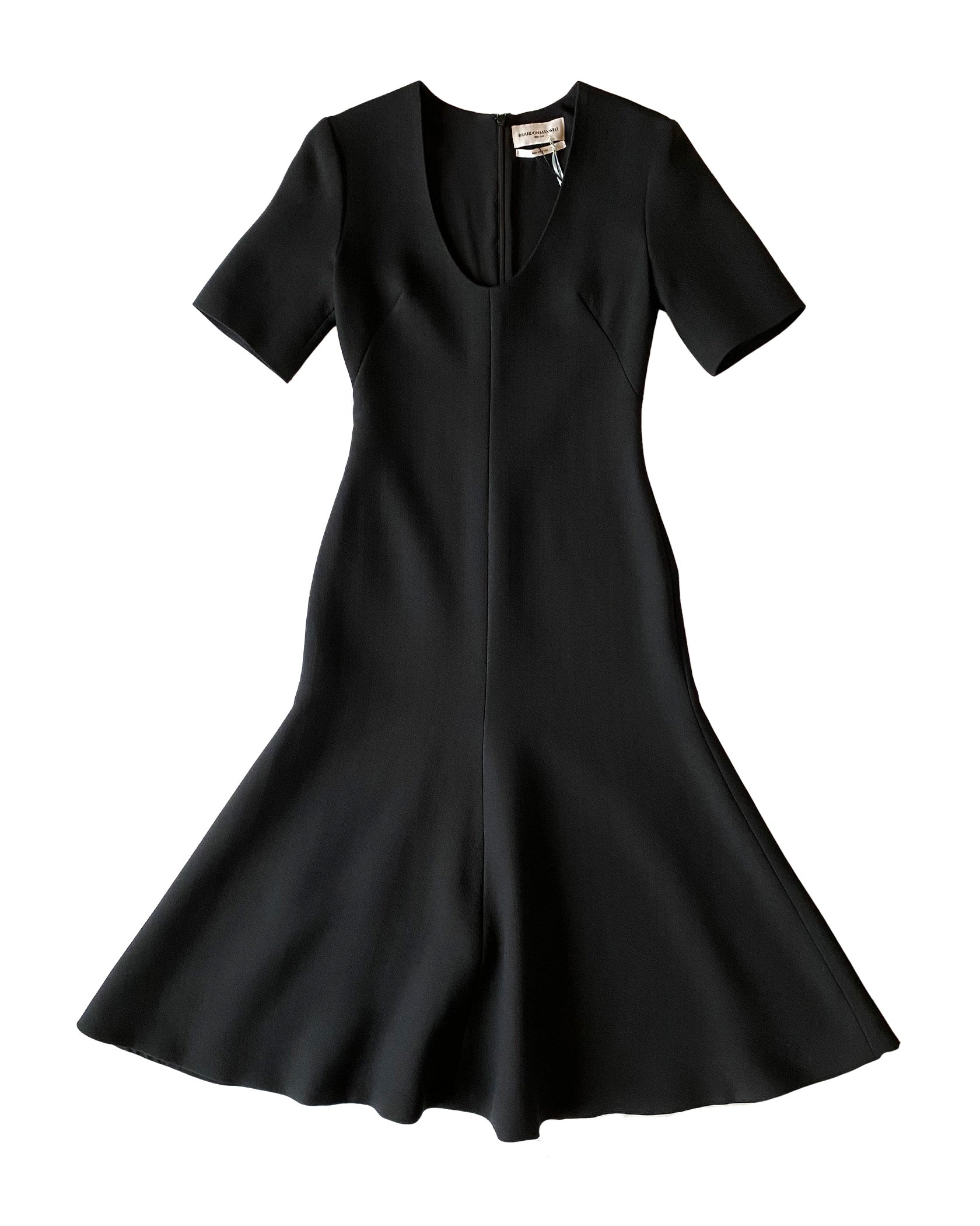 BRANDON MAXWELL | SCOOP NECK INES MIDI DRESS