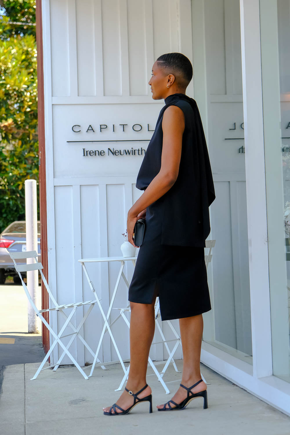 BRANDON MAXWELL | MOCKNECK NOA BLOUSON MIDI DRESS | WOMEN'S LUXURY DESIGNER CLOTHING, SHOES, HANDBAGS & JEWELRY | CAPITOL CHARLOTTE, NC & BRENTWOOD, CA