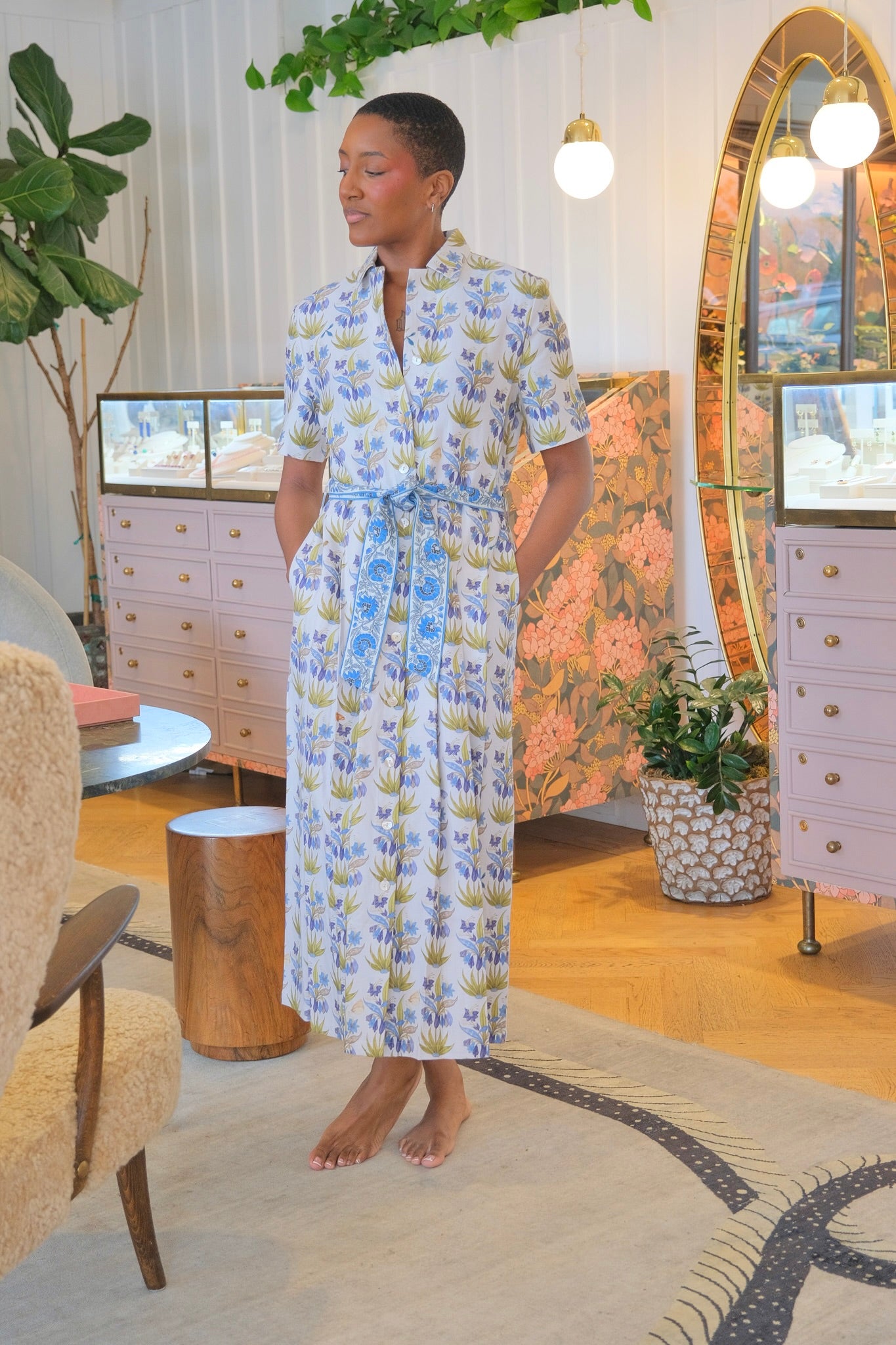 EMPORIO SIRENUSE | CLAUDIA CELESTINE FLOWER SHIRTDRESS