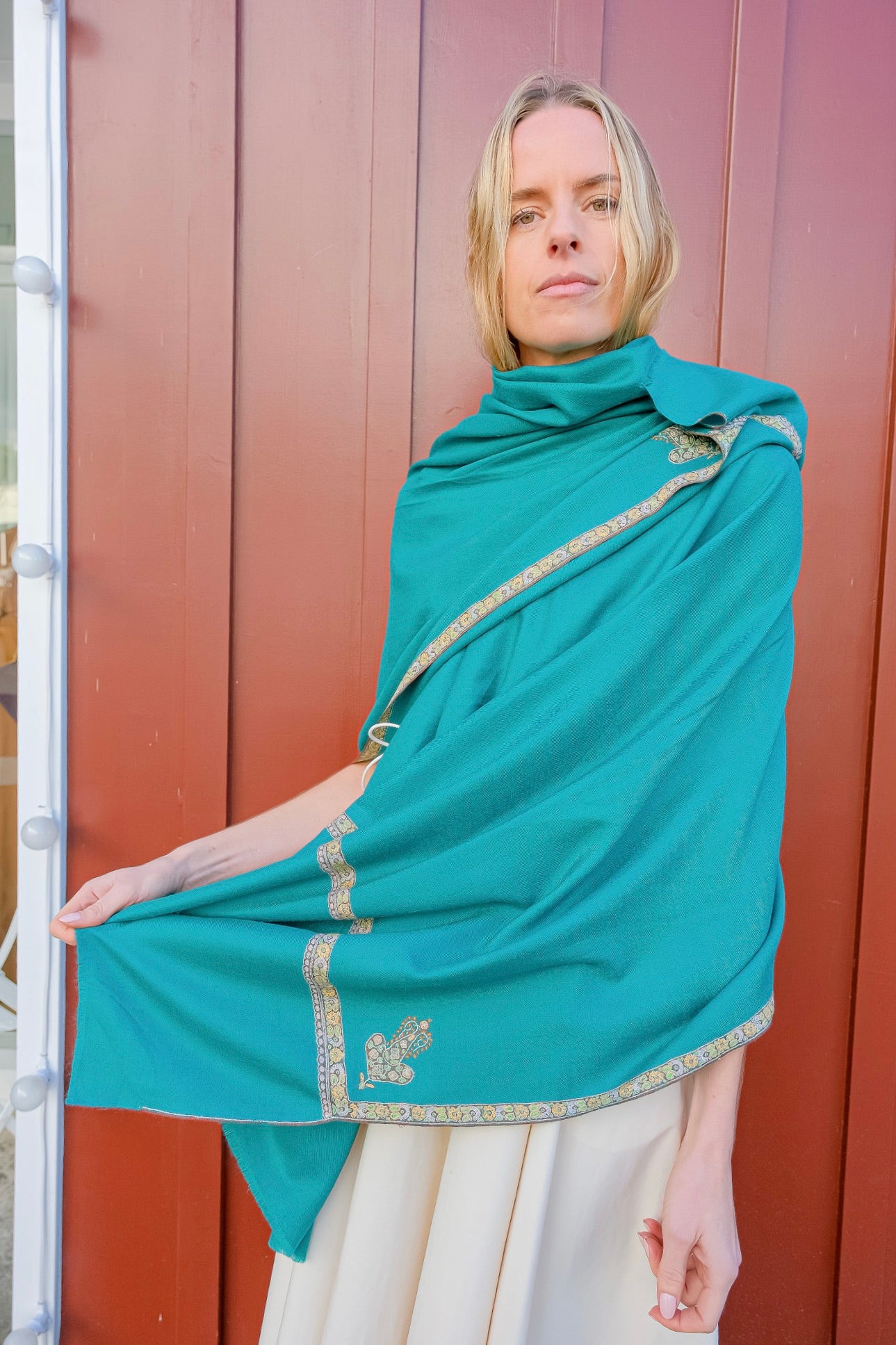 YASER | EMERALD SLIM EDGE SHAWL