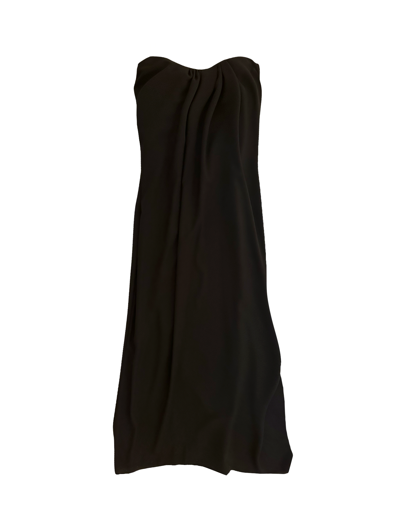 CAROLINA HERRERA | STRAPLESS DRAPED FRONT GOWN