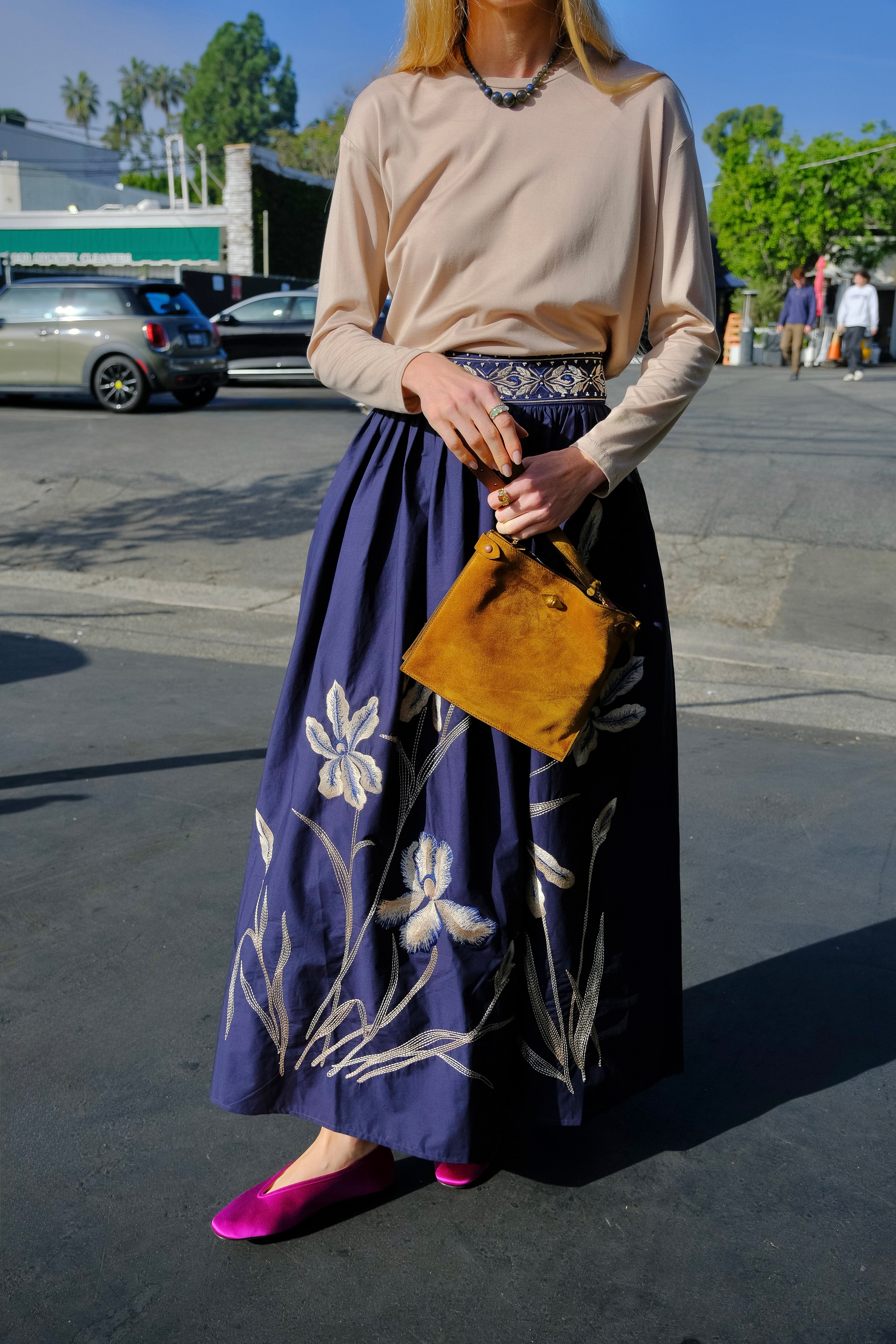 EMPORIO SIRENUSE | OMBRETTA EMBROIDERED SKIRT